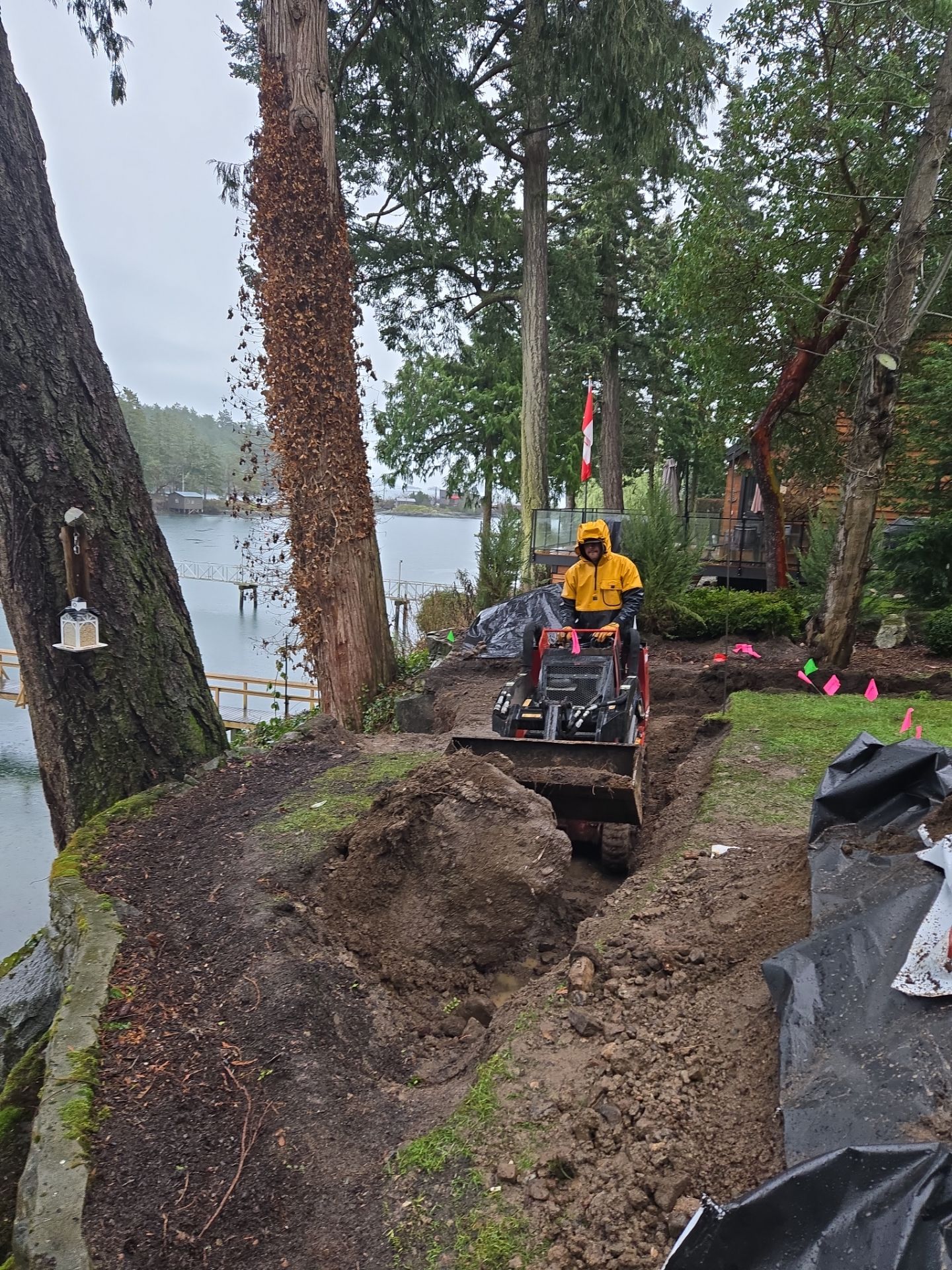 Coastal Landscape Restoration & Retaining Structure - In progress by Habanero Garden and Exterior Care