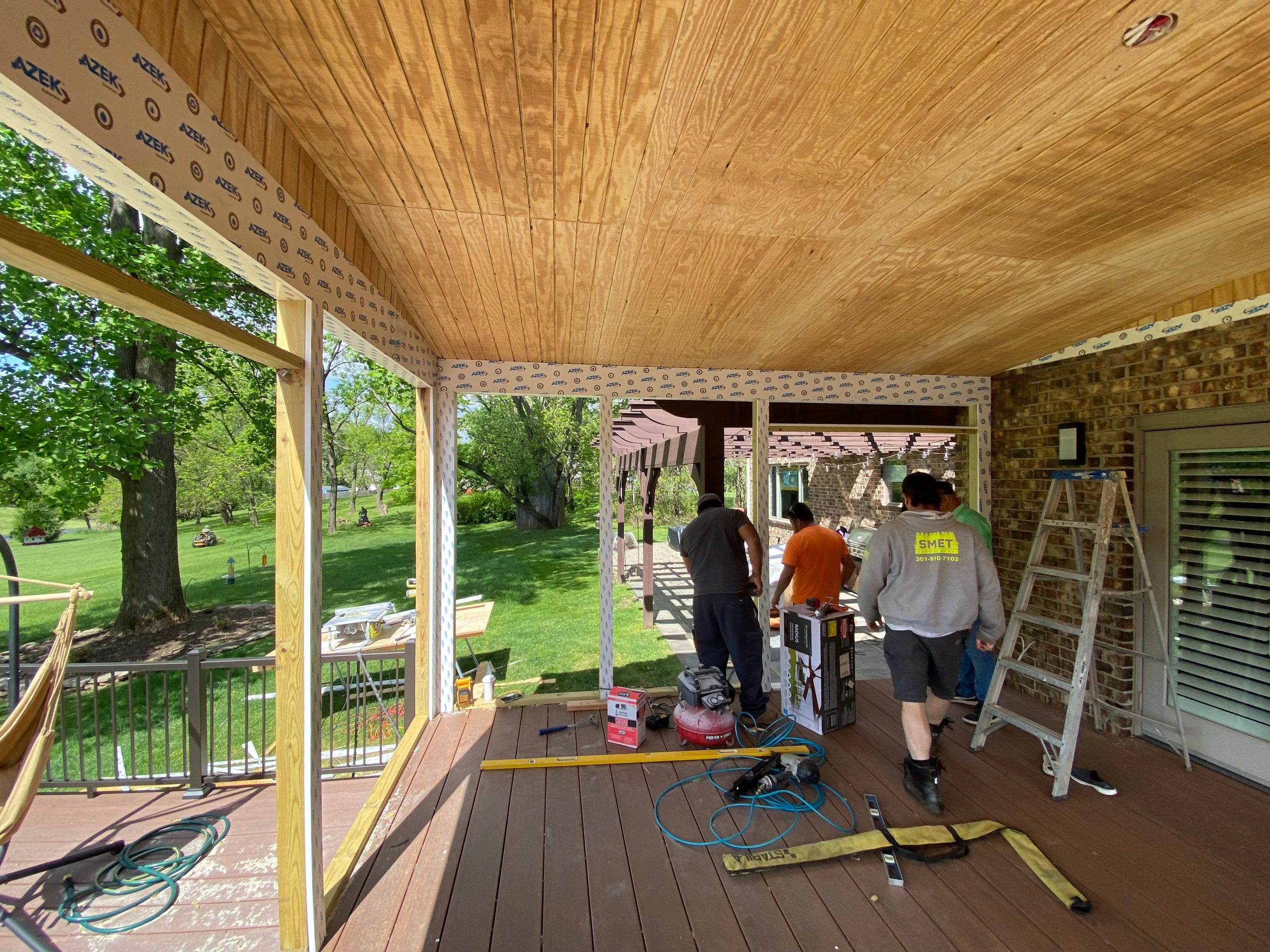 Deck/Screen porch Transformation using Timbertech by The Smet Companies, LLC