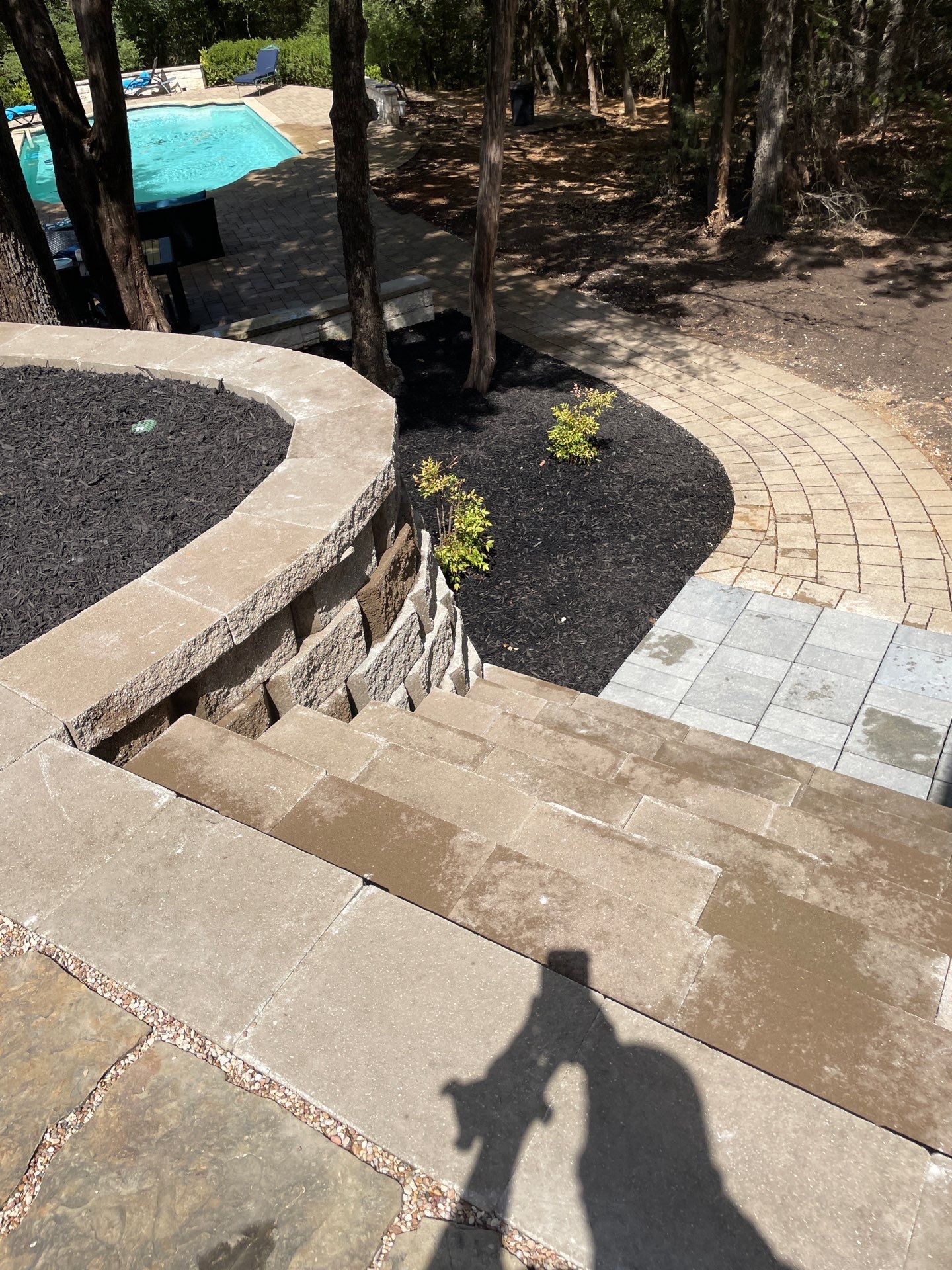 In Progress Retaining Wall Project by Peterson’s