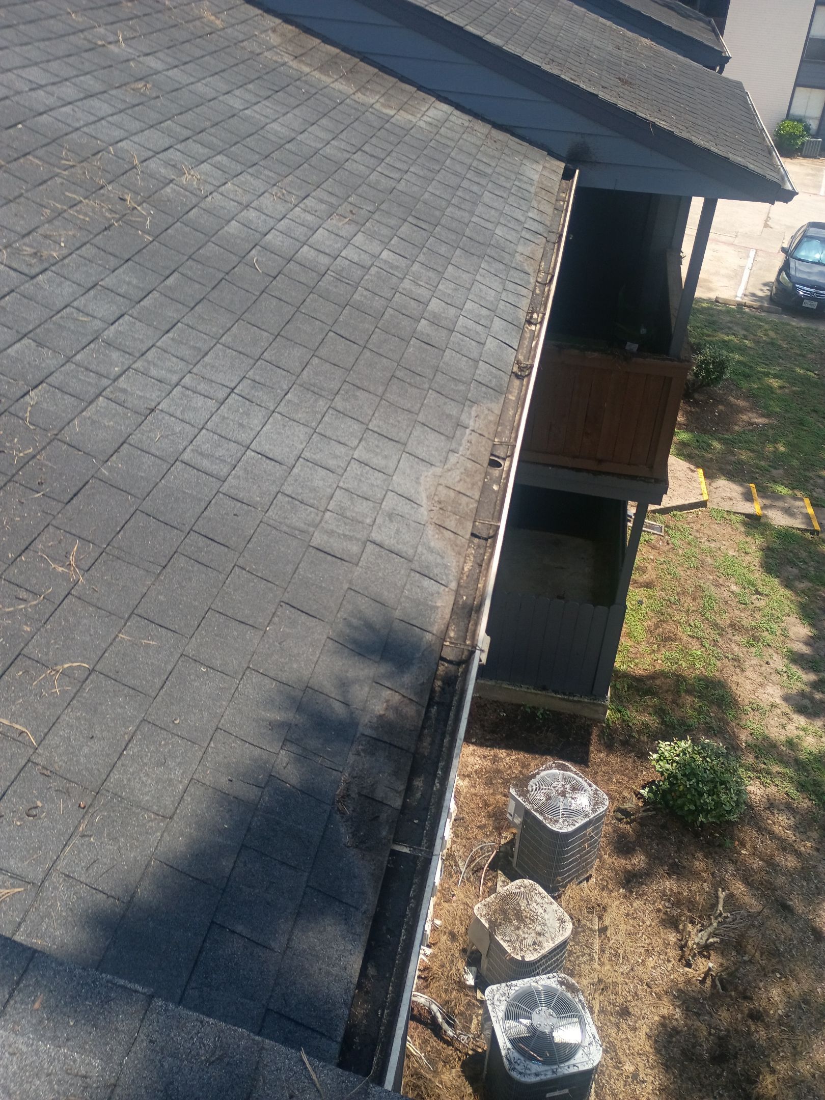Commercial gutter cleaning College Station & Bryan, TX after photo with clean gutters