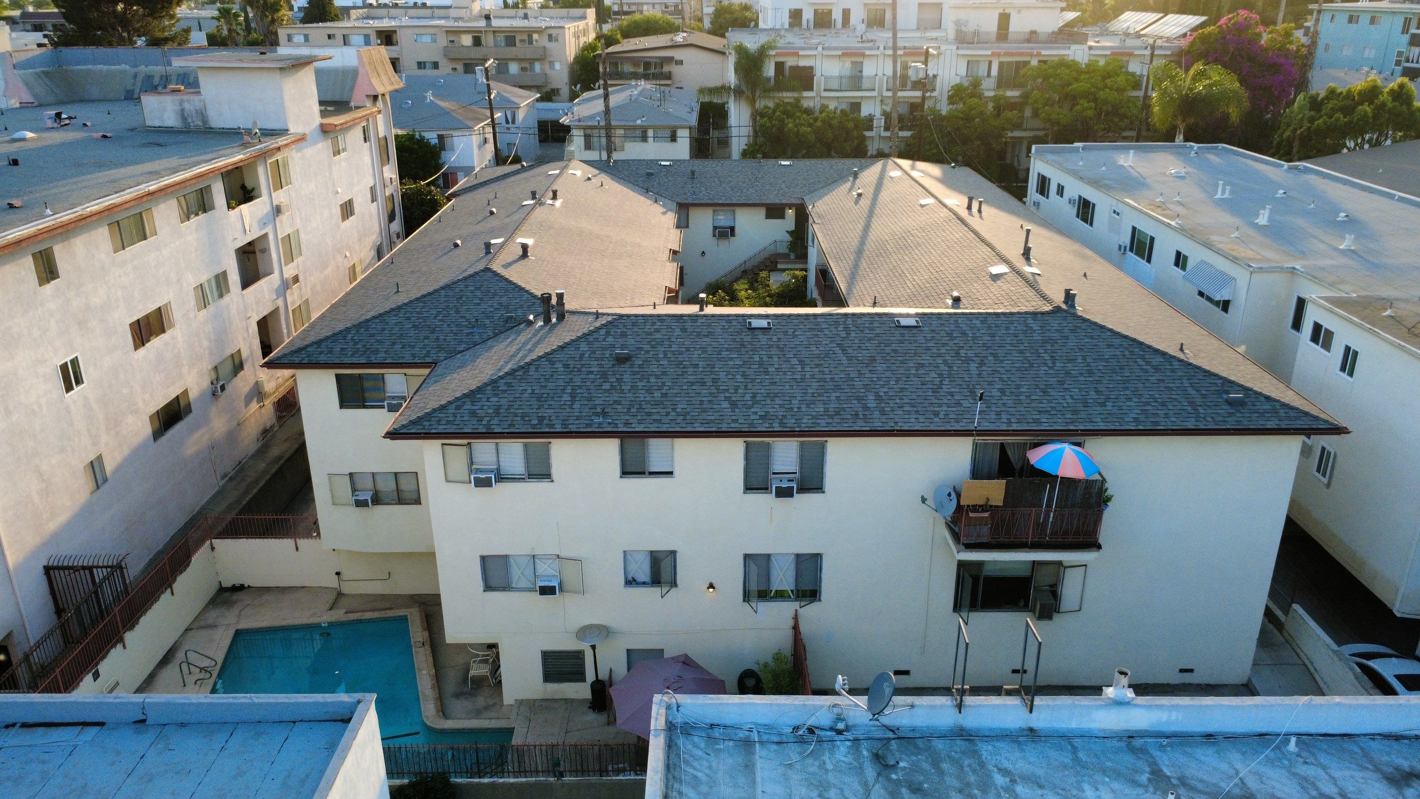 Apartment Building in Hollywood by Hull Brothers Roofing