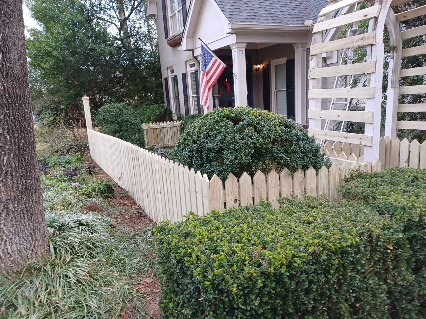 Montcrest - Fence by Pillar and Pine