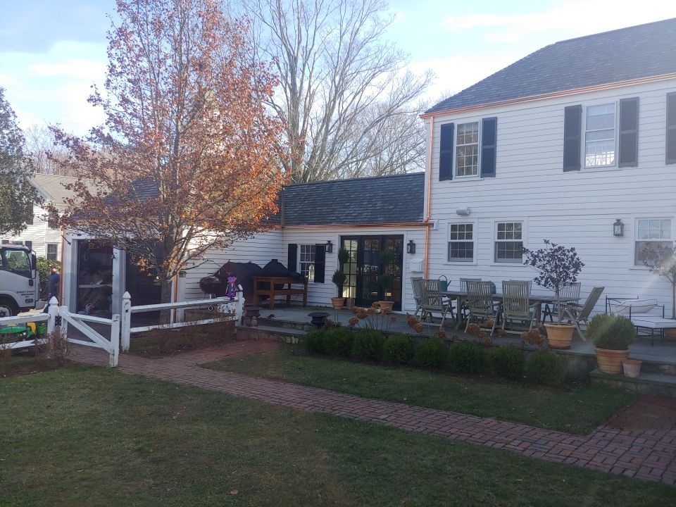 Hingham, MA Gutter Installation using 5" K-Style Copper Gutter by Gutter Pro Enterprises
