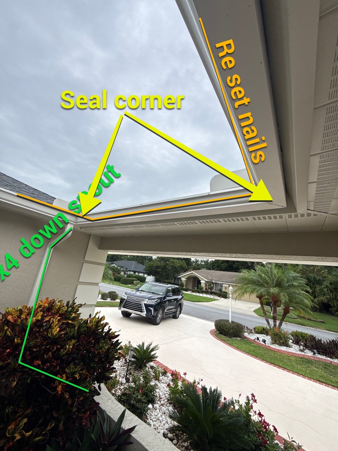 Replace gutter using seal gutters in Sarasota FL by Gutter Professors