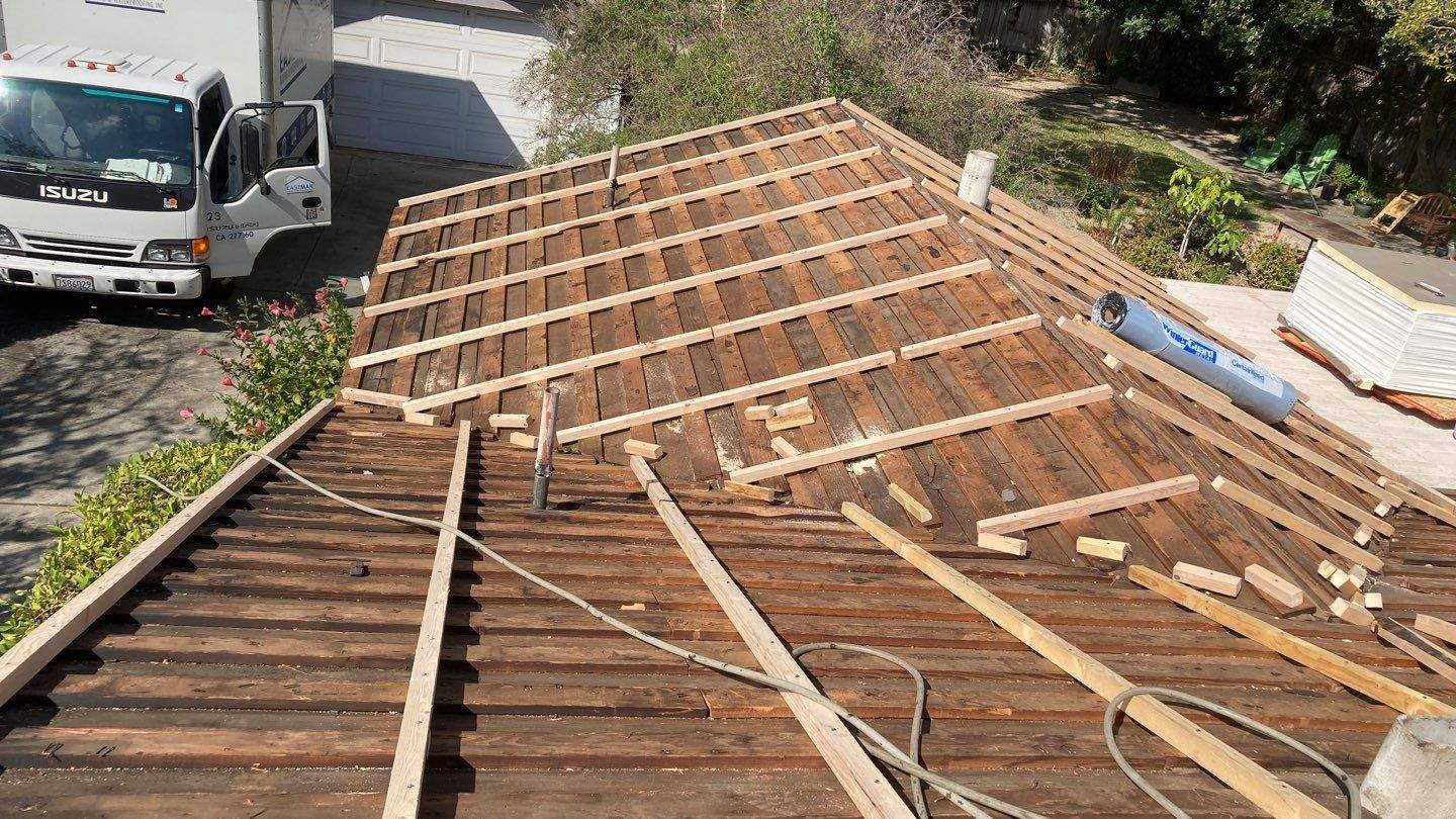 Los Gatos Wood Shake to Clay Tile Reroof and Restoration by Eastman Roofing & Waterproofing Inc.