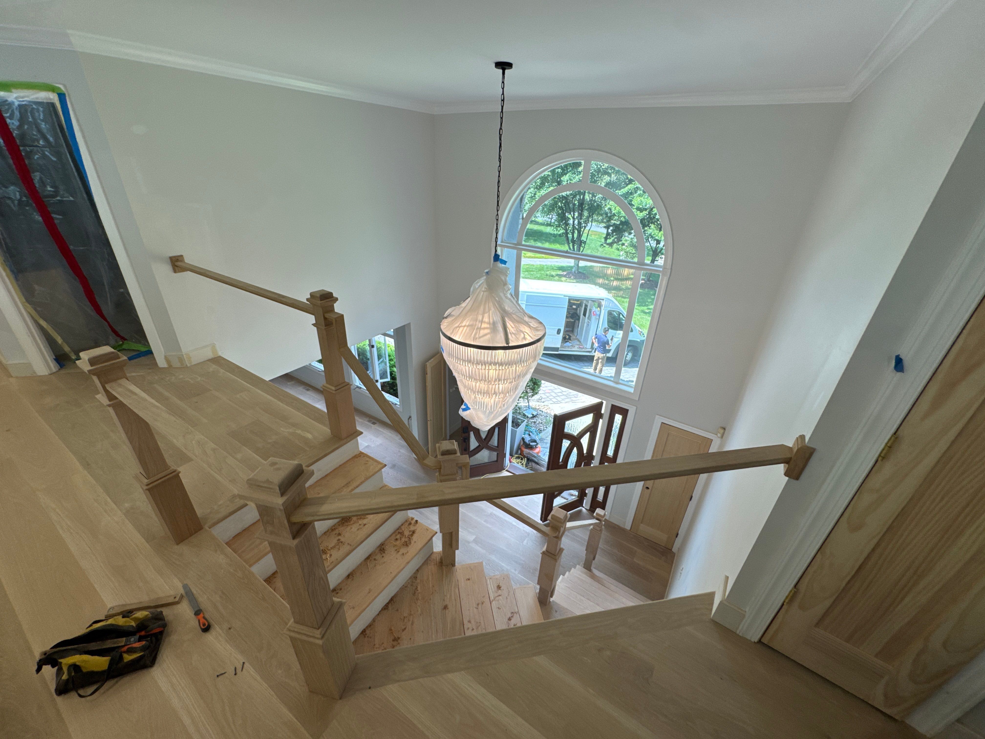 Horizontal Iron Interior Railings – Potomac, MD by Capitol Iron Works