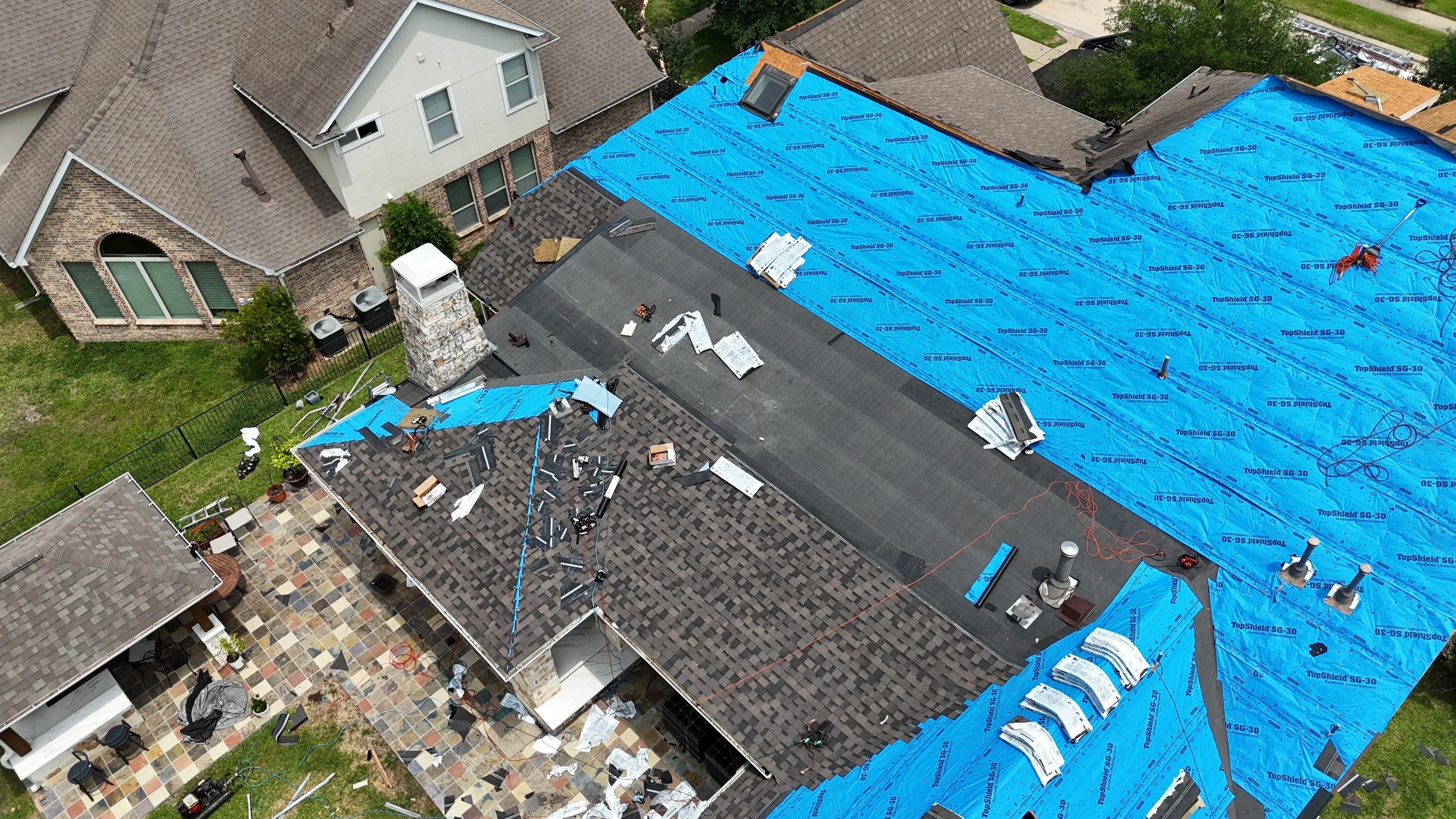 Residential Roofing Installation using IKO Dynasty by Core Four Roofing