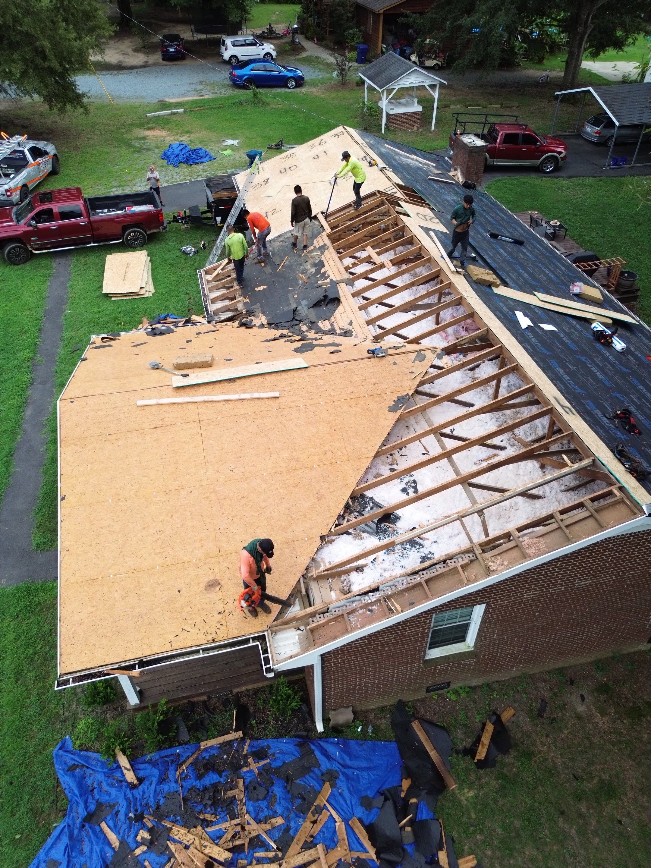 Roof replacement, interior and gutter repair by hail and wind damage by Just Brilliant Restoration JBR