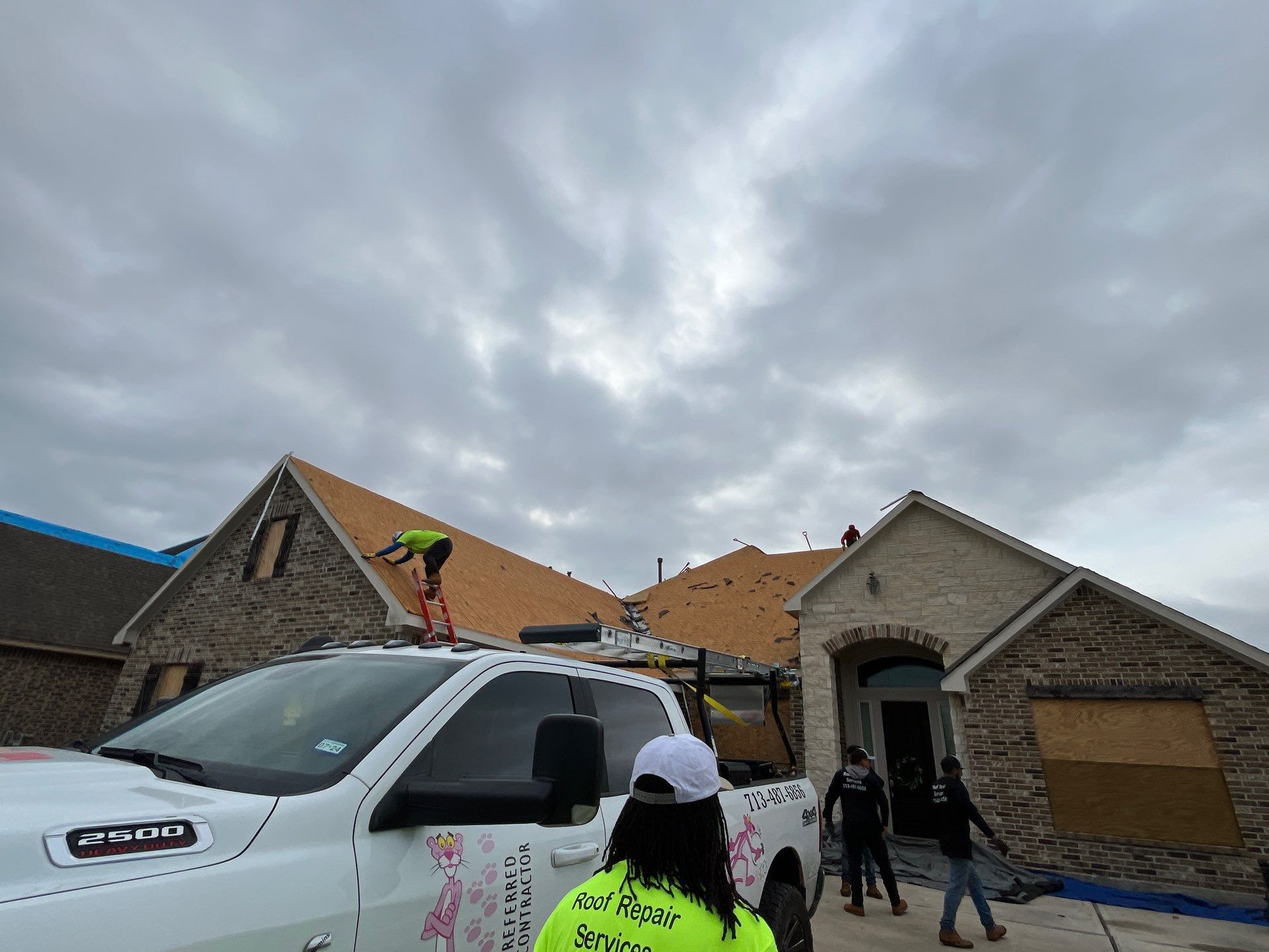Hail Damage using Owen's Corning Duration (Lifetime) Shingles by Roof Repair Company