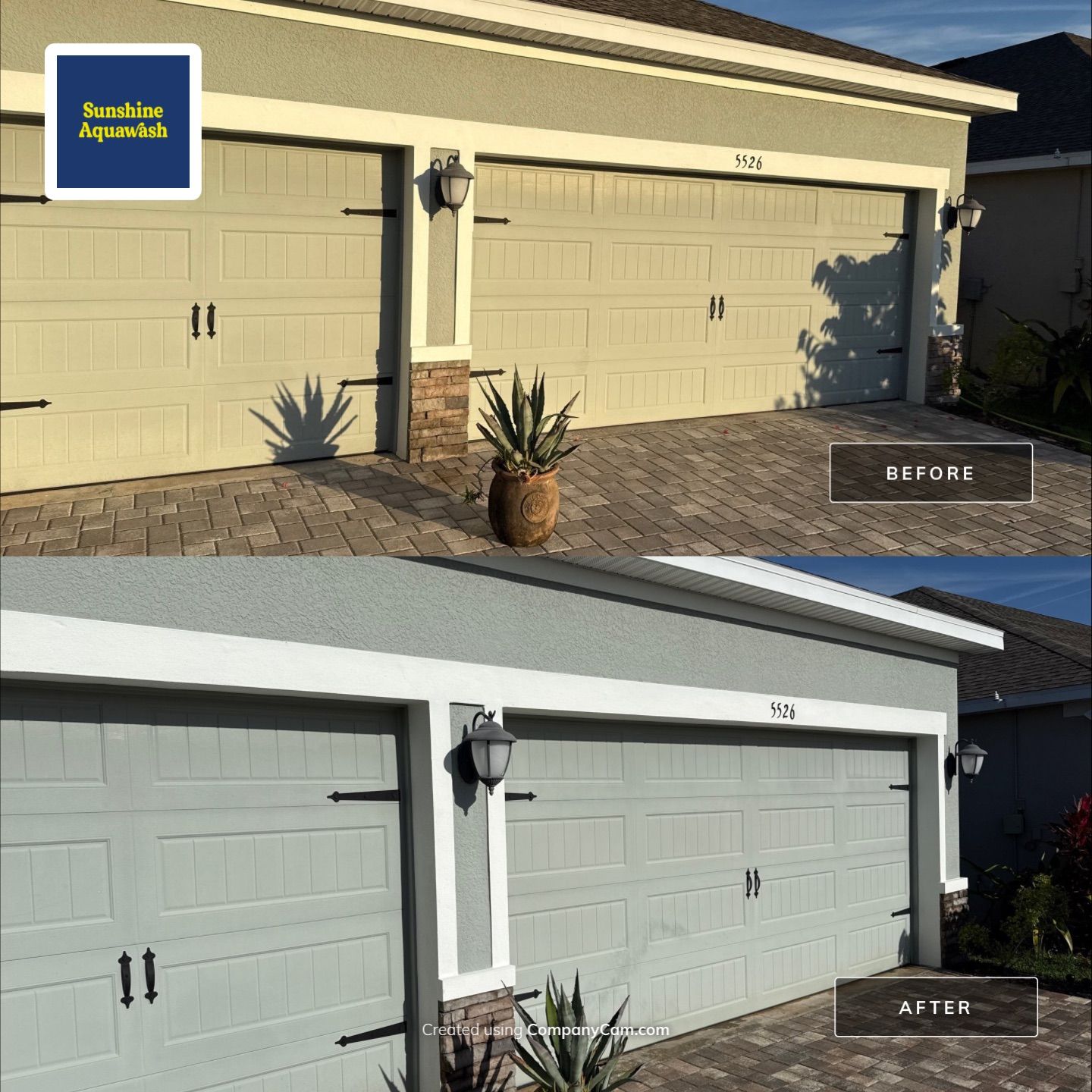 One-Story House Wash & Driveway Cleaning in Trevesta – Palmetto, FL by Sunshine AquaWash