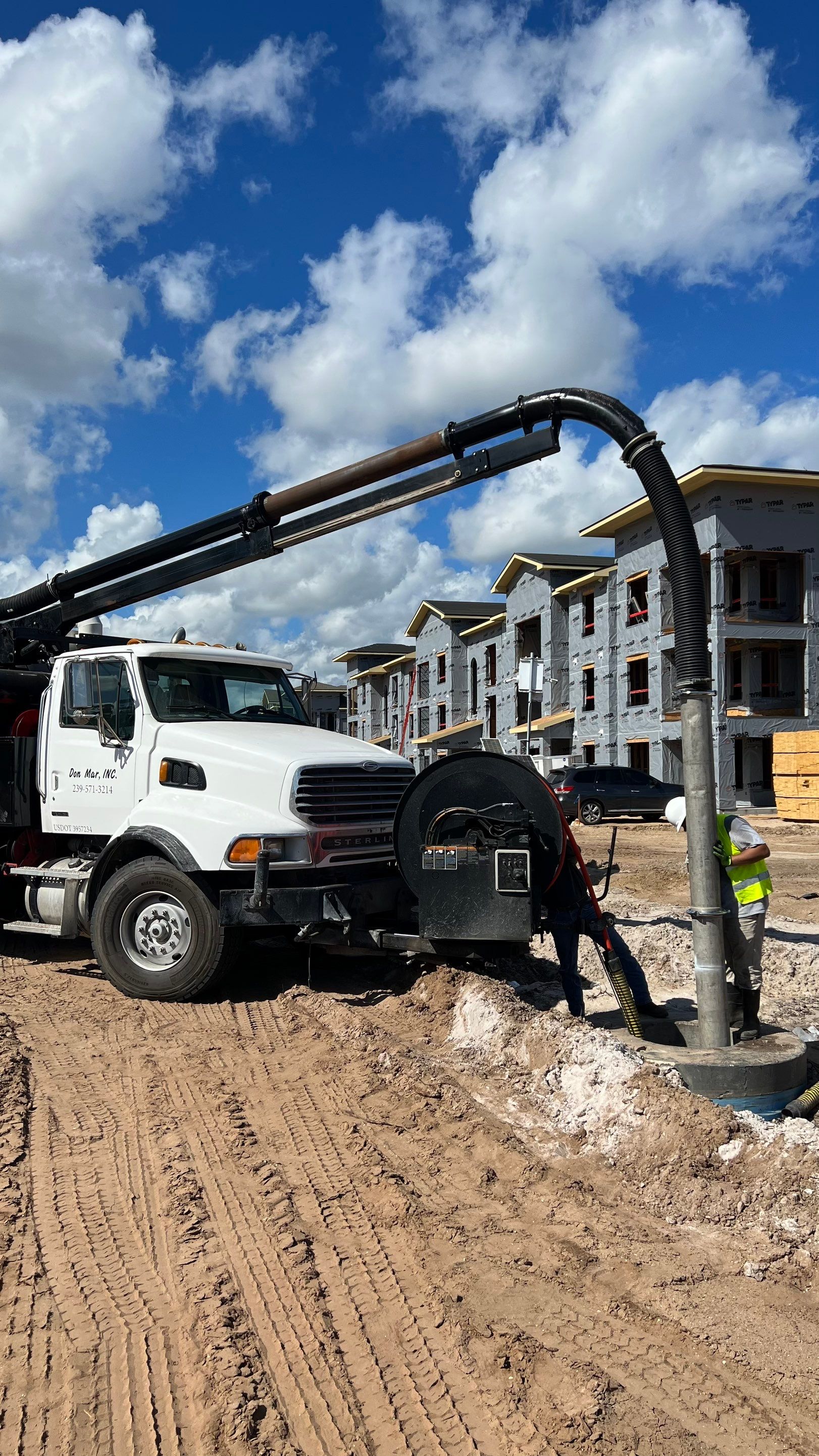 New Construction Sewer System Cleaning by APS Power & Water