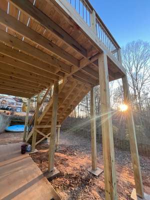 Deck Build using Pressure Treated Pine in Canton, GA
