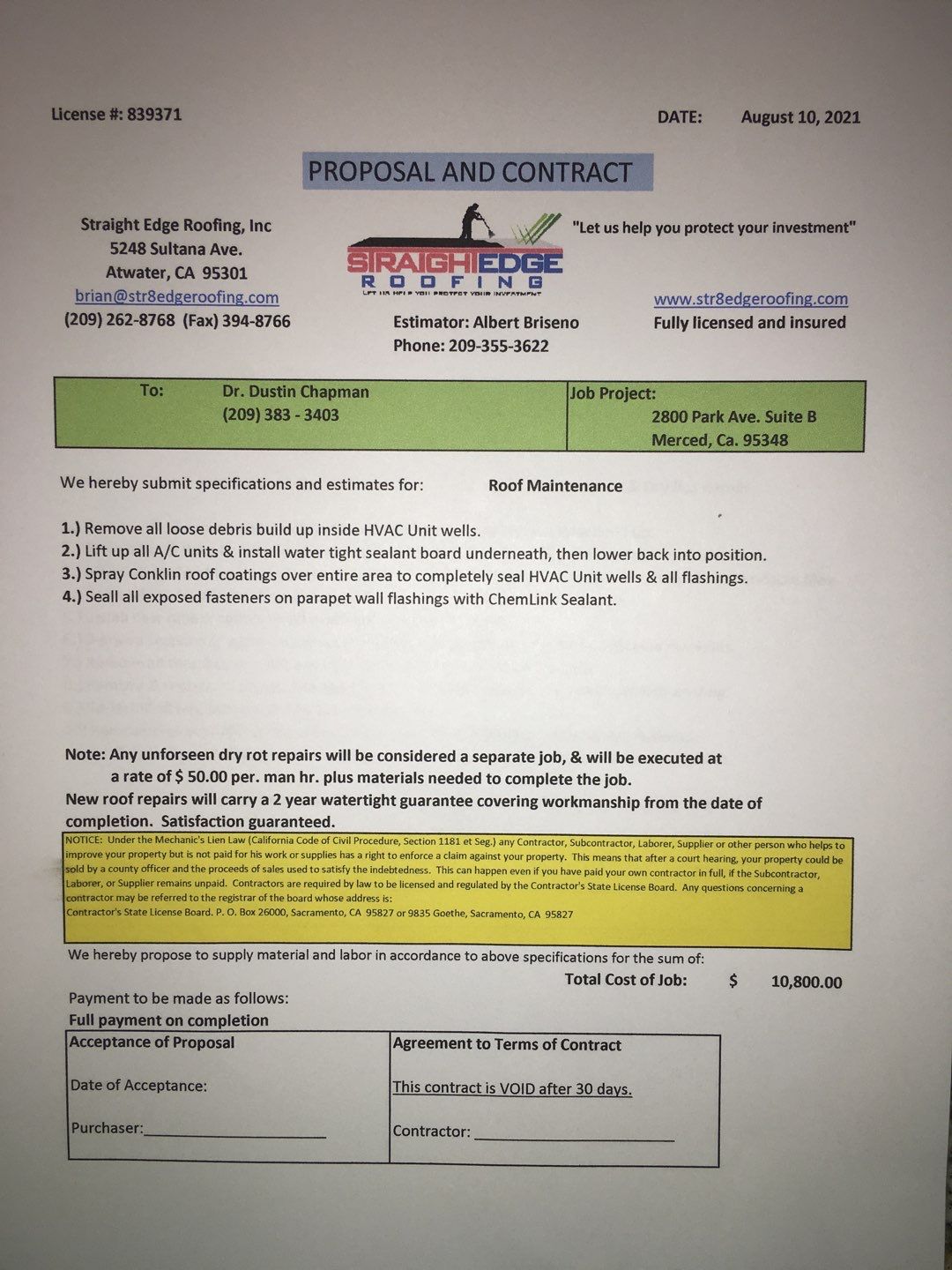 Spray foam and coatings inside commercial building HVAC well using Spray foam and coatings over existing BUR system by Straight Edge Roofing Inc