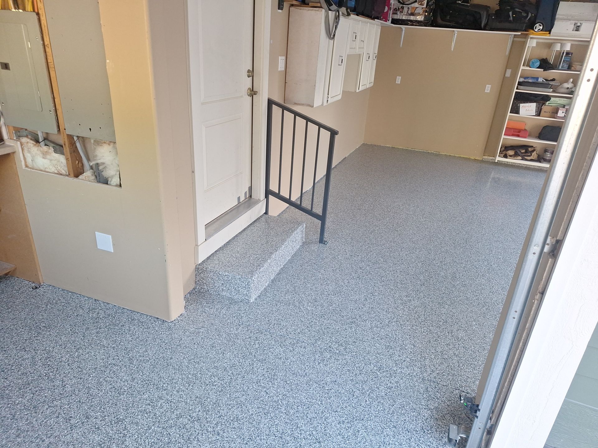 Garage Transformation using Slate Stone by Croc Coatings, LLC