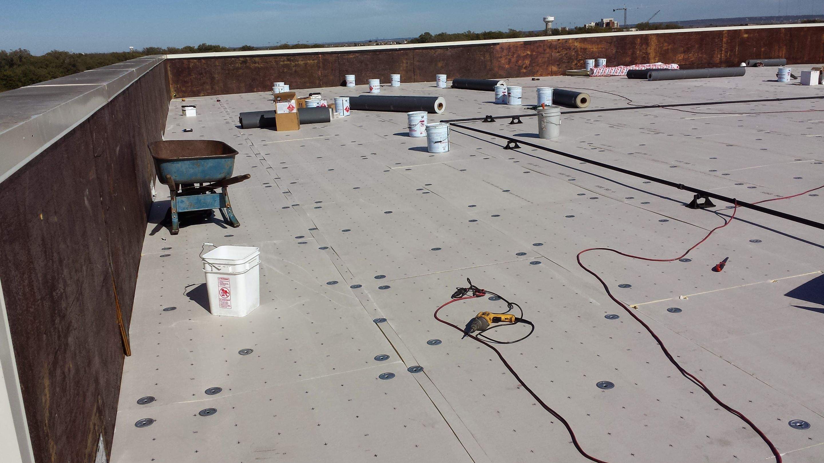 GAF TPO Fully Adhered Flat Roof Project by First United Roofing & Construction
