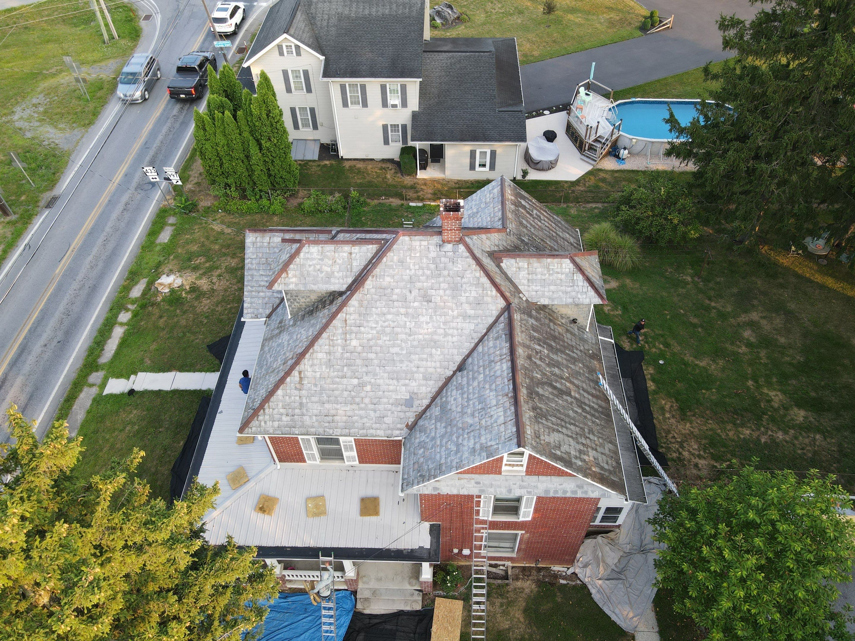 Slate Roof Removal by Teflon Roofing