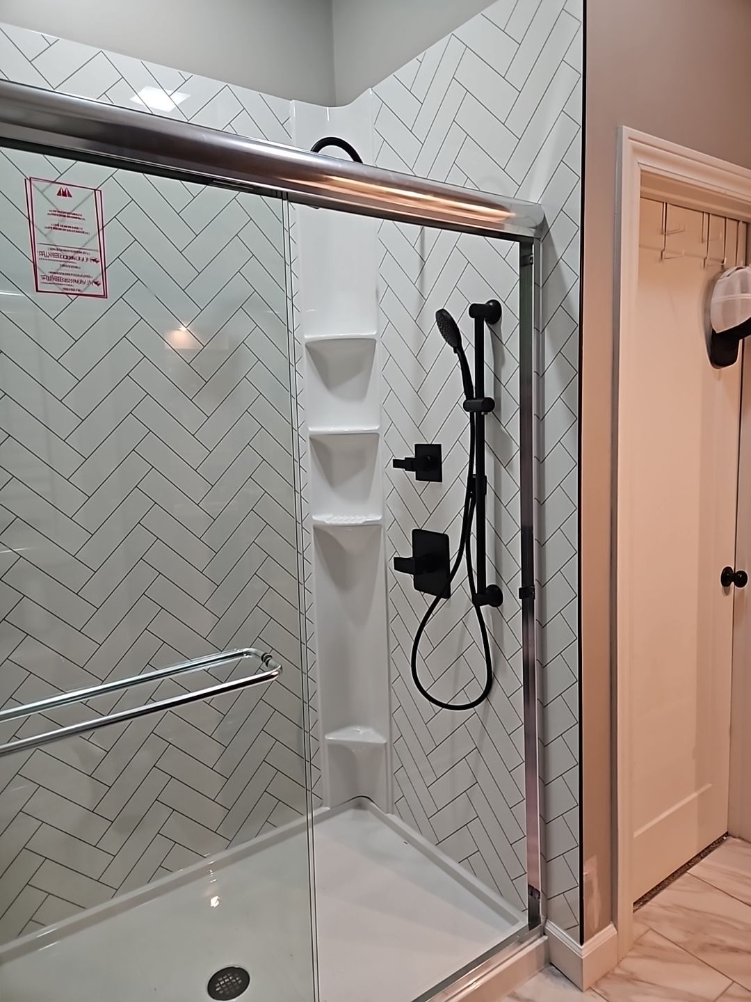 Herringbone Acrylic Shower by The Shower Company