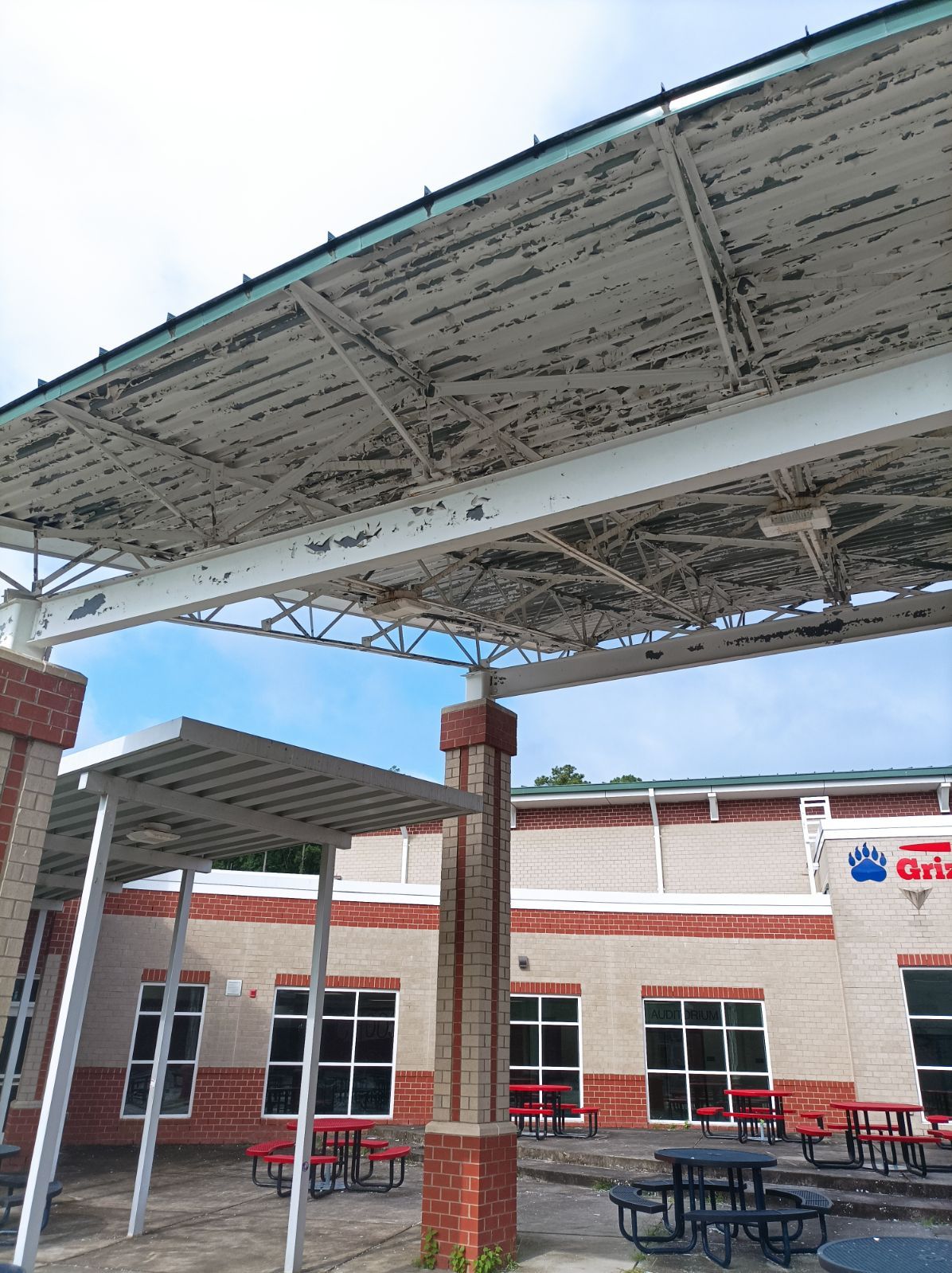Grassfield High School awning by AKK Painting LLC