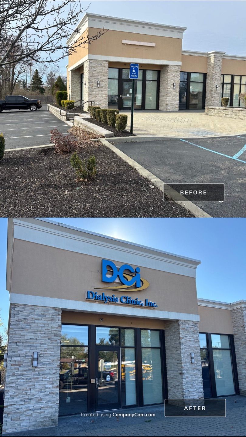 Dialysis Clinic Signage and Parking Lot Improvements in Albany by FASTSIGNS of Saratoga Springs 