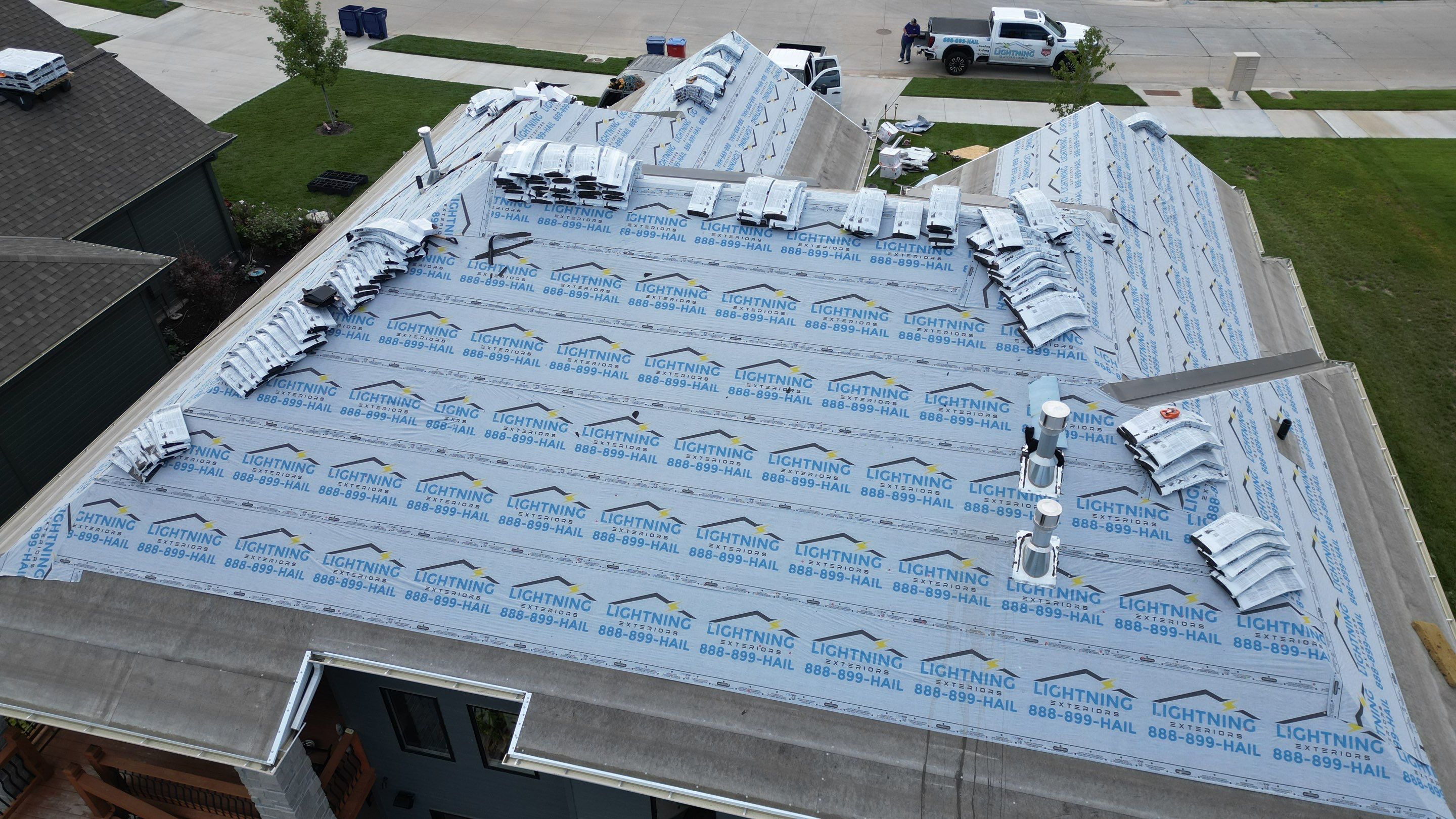Residential Roofing Installation using IKO Nordic Cornerstone Impact Resistant Class 4 by Lightning Exteriors