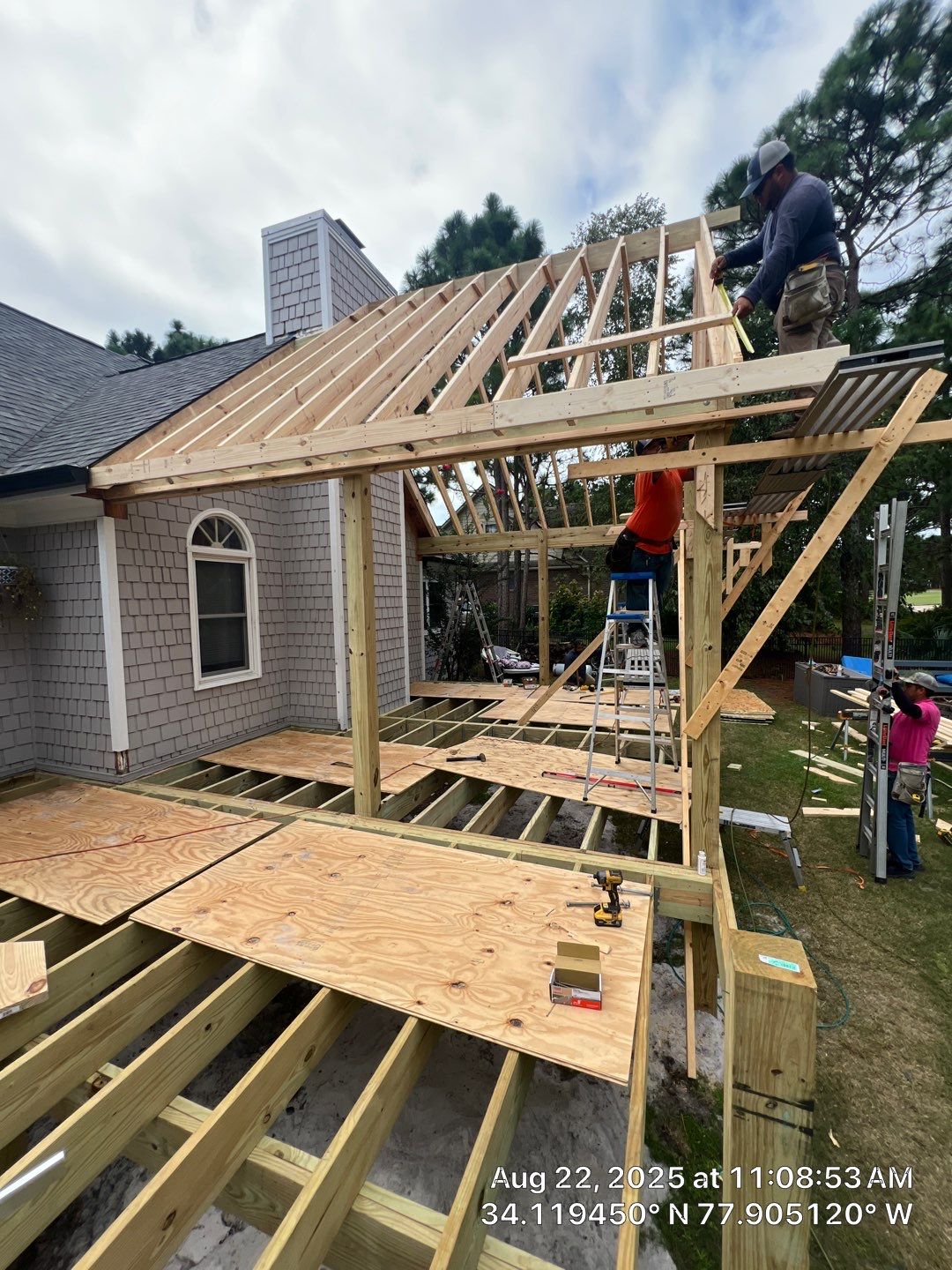 Back Porch Addition in Beau Rivage  by RGR Construction and Roofing, LLC