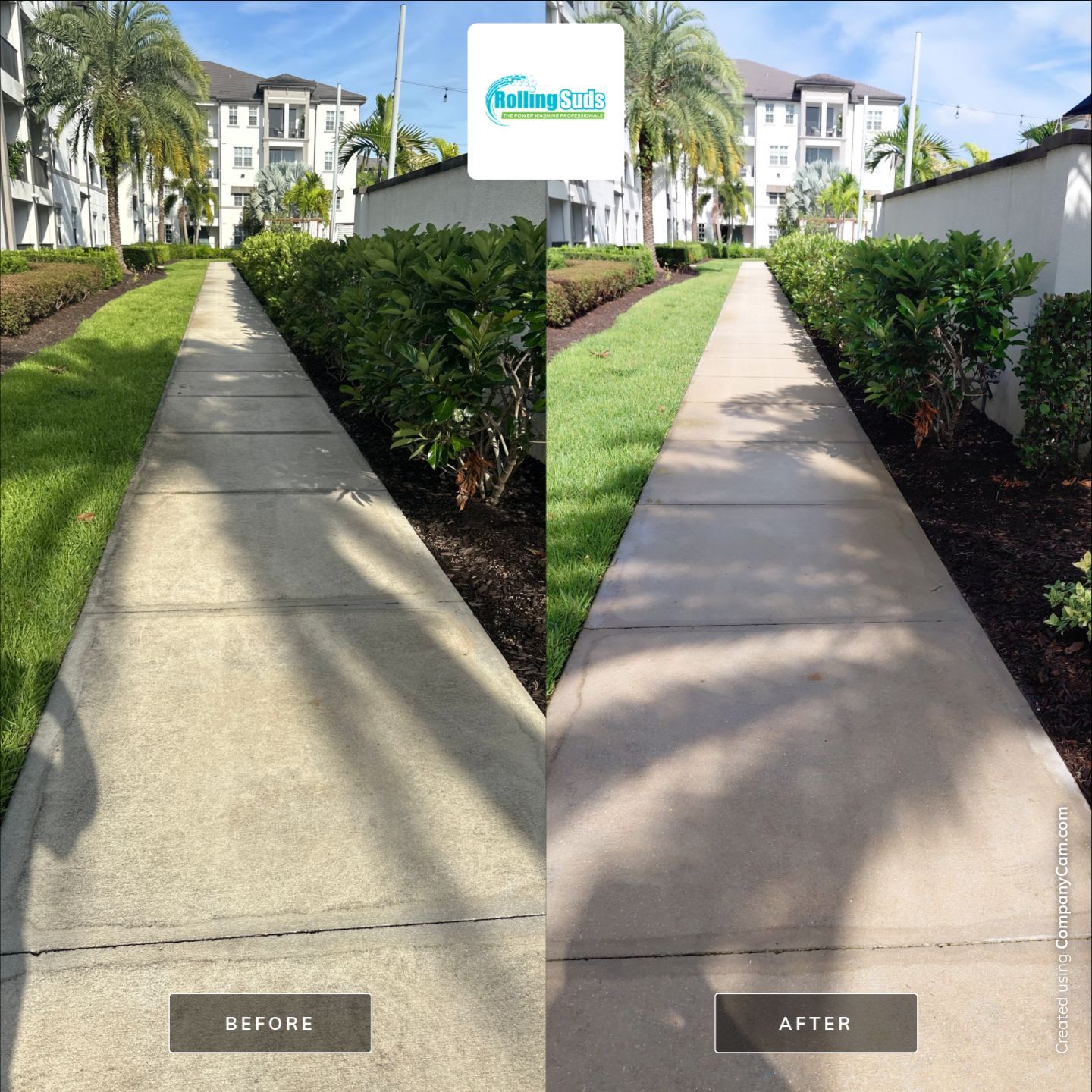 Apartment Flat Work by Rolling Suds Power Washing of Naples - Fort Myers