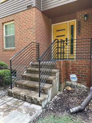 Modern Horizontal Picket Steel Railing – Residential Interior – Washington, DC