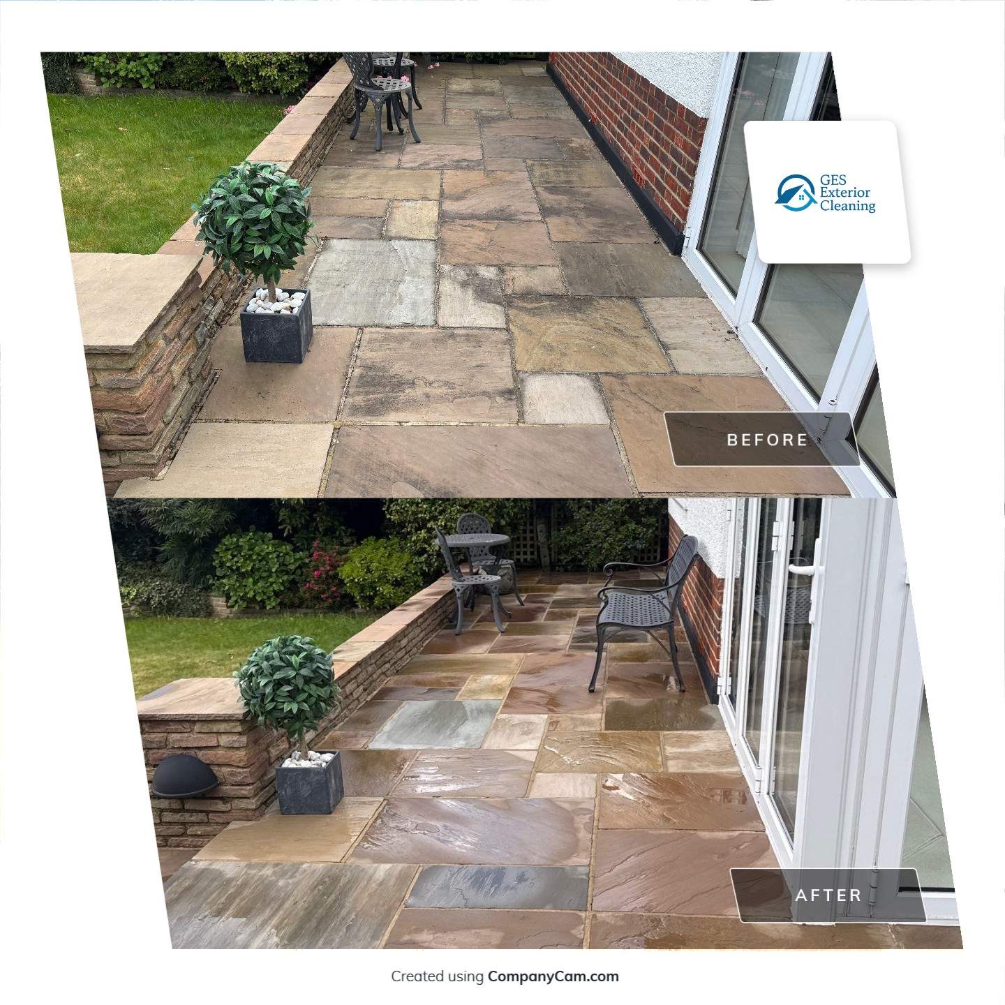 Patio and Lean to clean Epsom by Ges Exterior Cleaning ltd