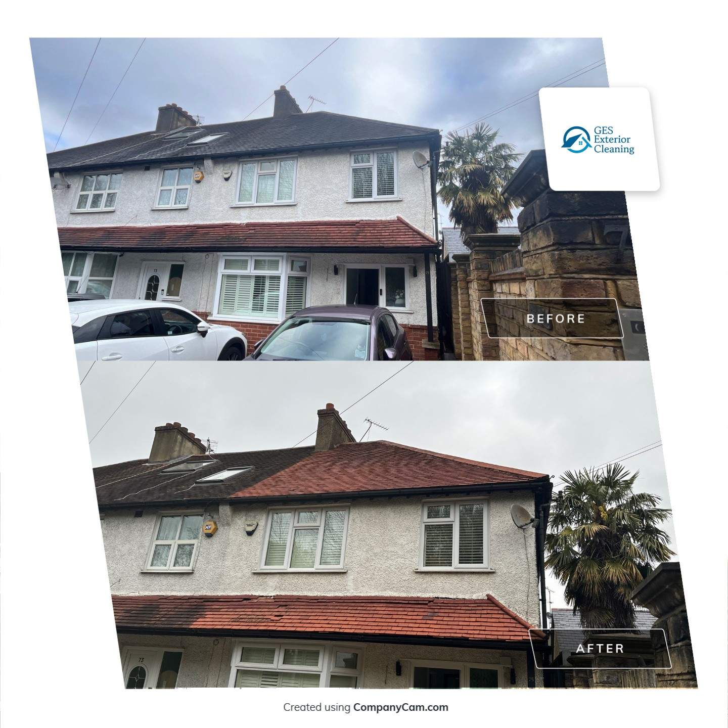 Exterior Clean - Roof - Patio - Driveway using honda 21 ltr/min by Ges Exterior Cleaning ltd