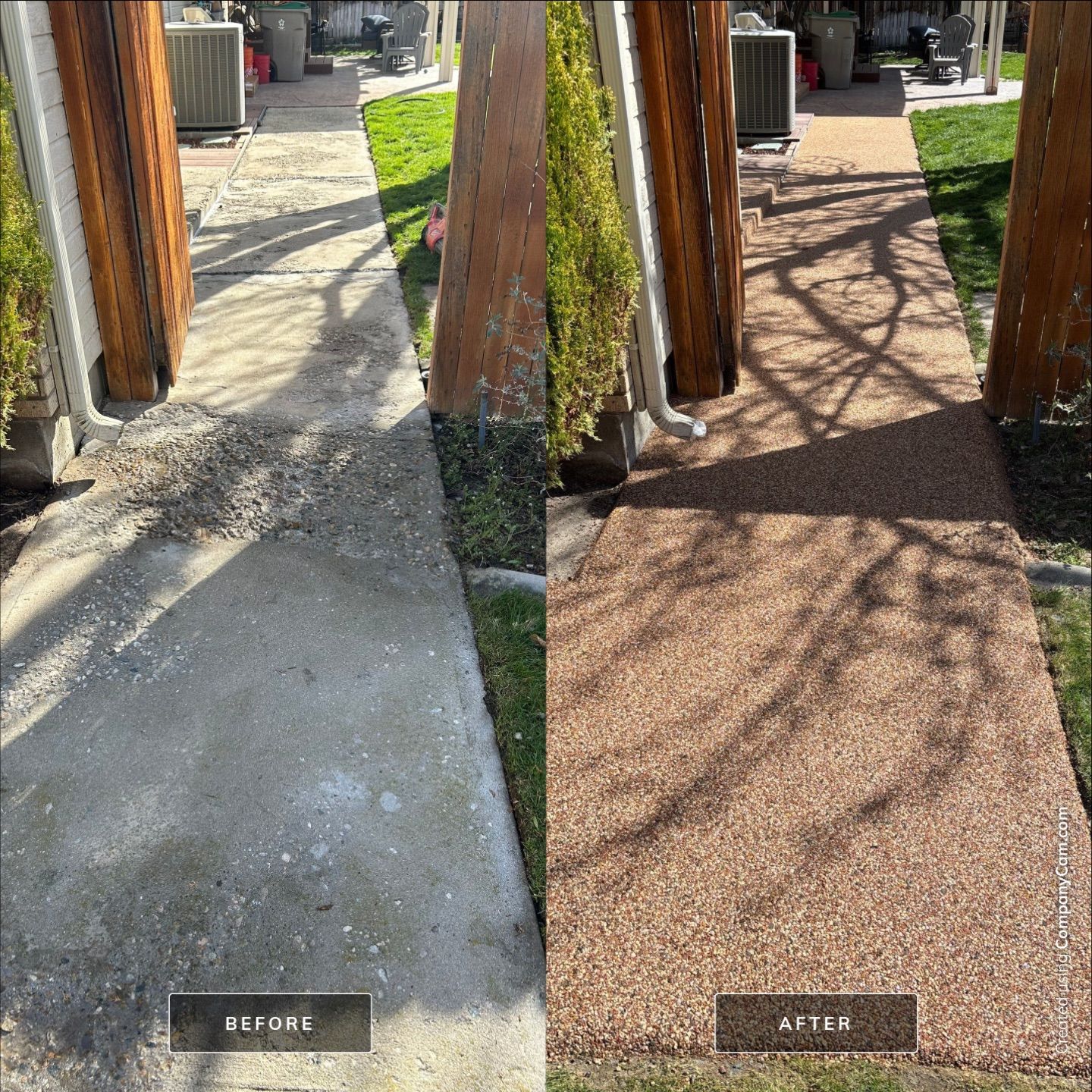 Walkway Makeover with Vuba Stone by Mr. Mudd Concrete