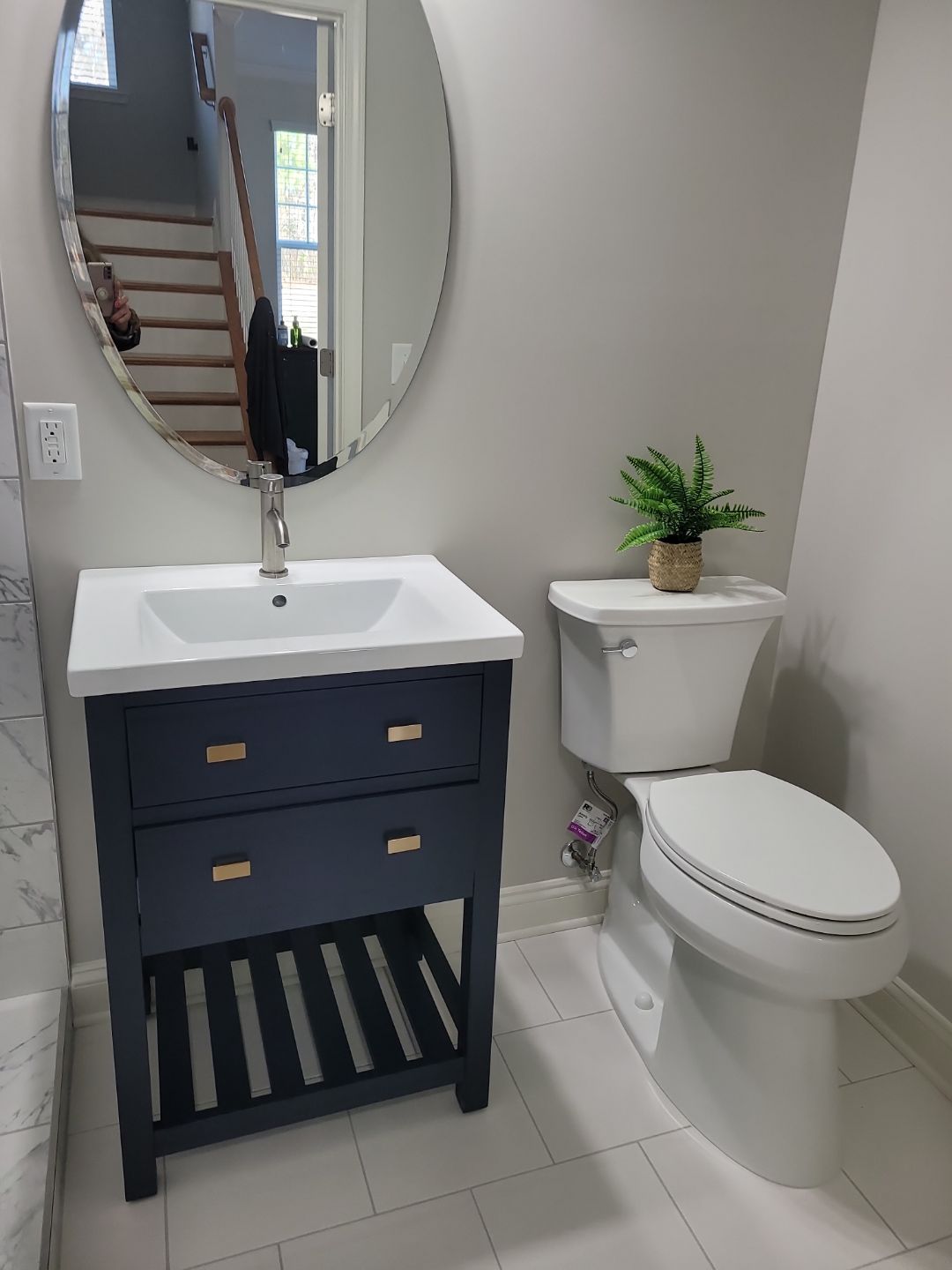 A Pathway to Possibility – Turning a Half Bath into a Full Retreat in Holly Springs by Elite Remodeling and Design LLC