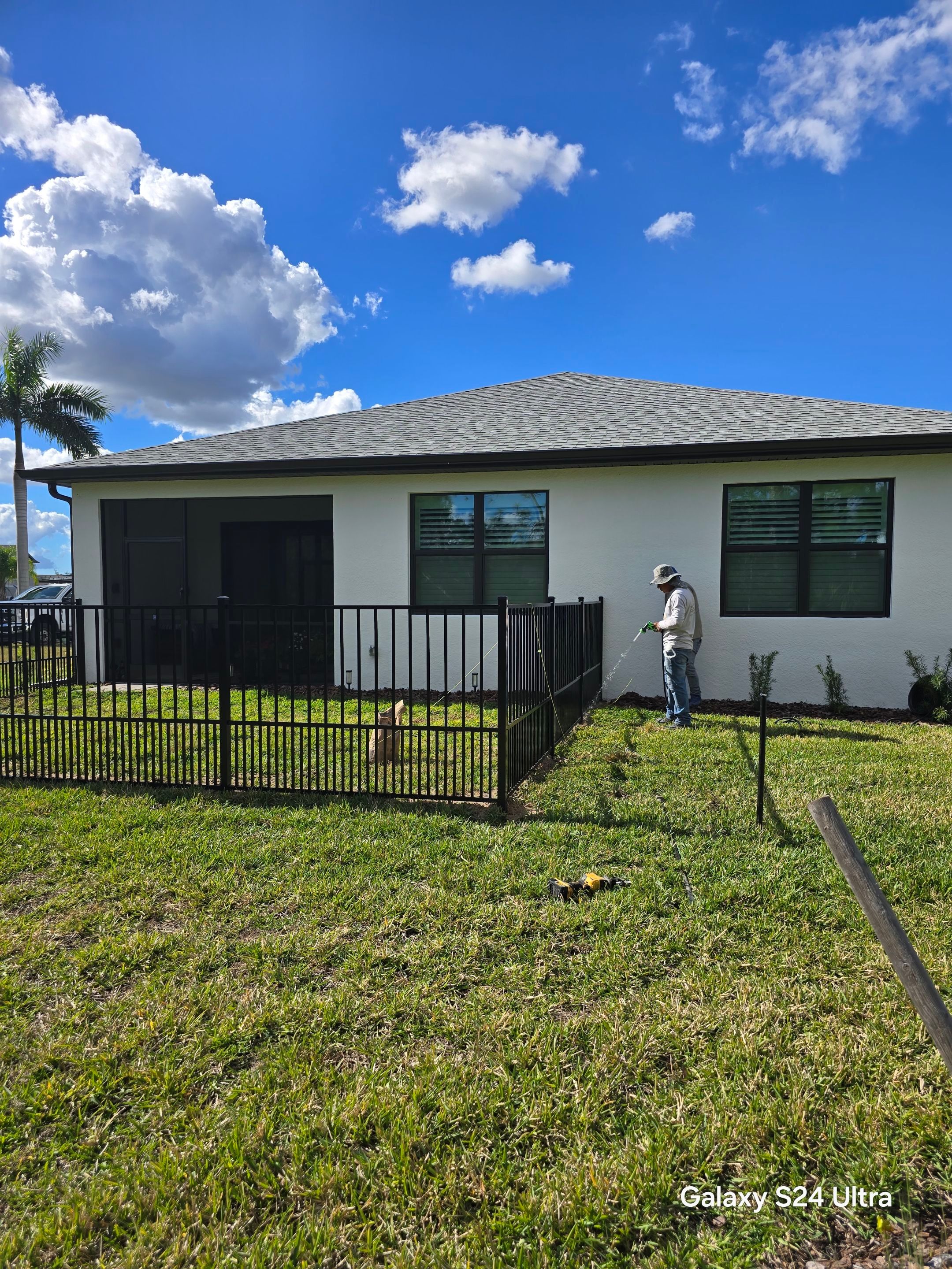 Puppy picket aluminum fence in North Port by True Fence LLC