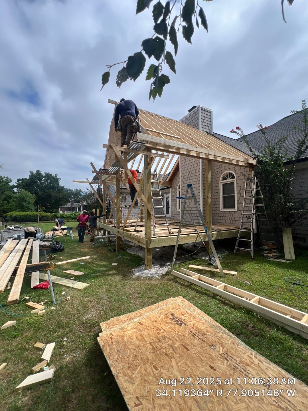 Back Porch Addition in Beau Rivage  by RGR Construction and Roofing, LLC