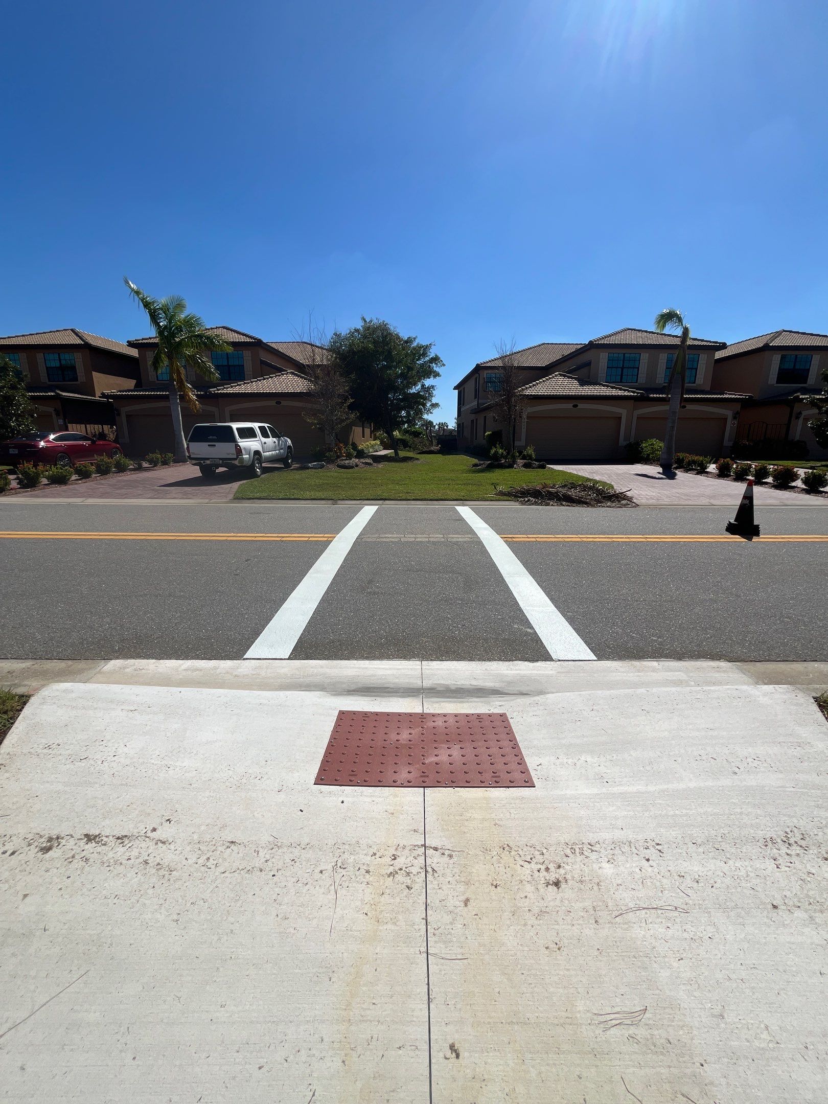 Built to Last: High-Visibility Thermo Crosswalks for Pedestrian Safety by Everline Coatings & Services - Southwest FL