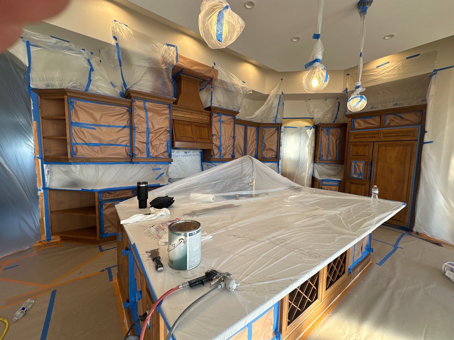 Two Tone Cabinets Repaint by Fresh Coat Painters