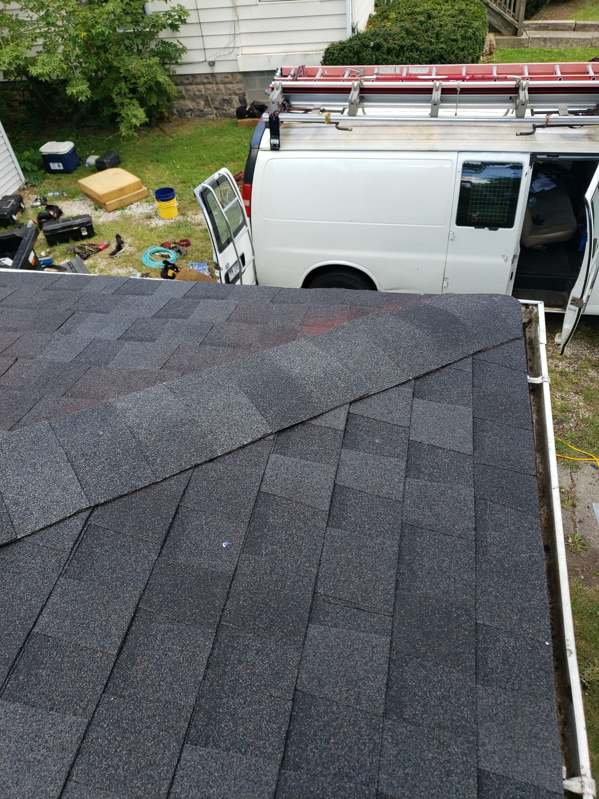 ATLAS PINNACLE COLOR: PRISTINE SCHOTCHGARD BLACK SHADOW DRIP EDGE: BLACK by Eagle Eye Roofing