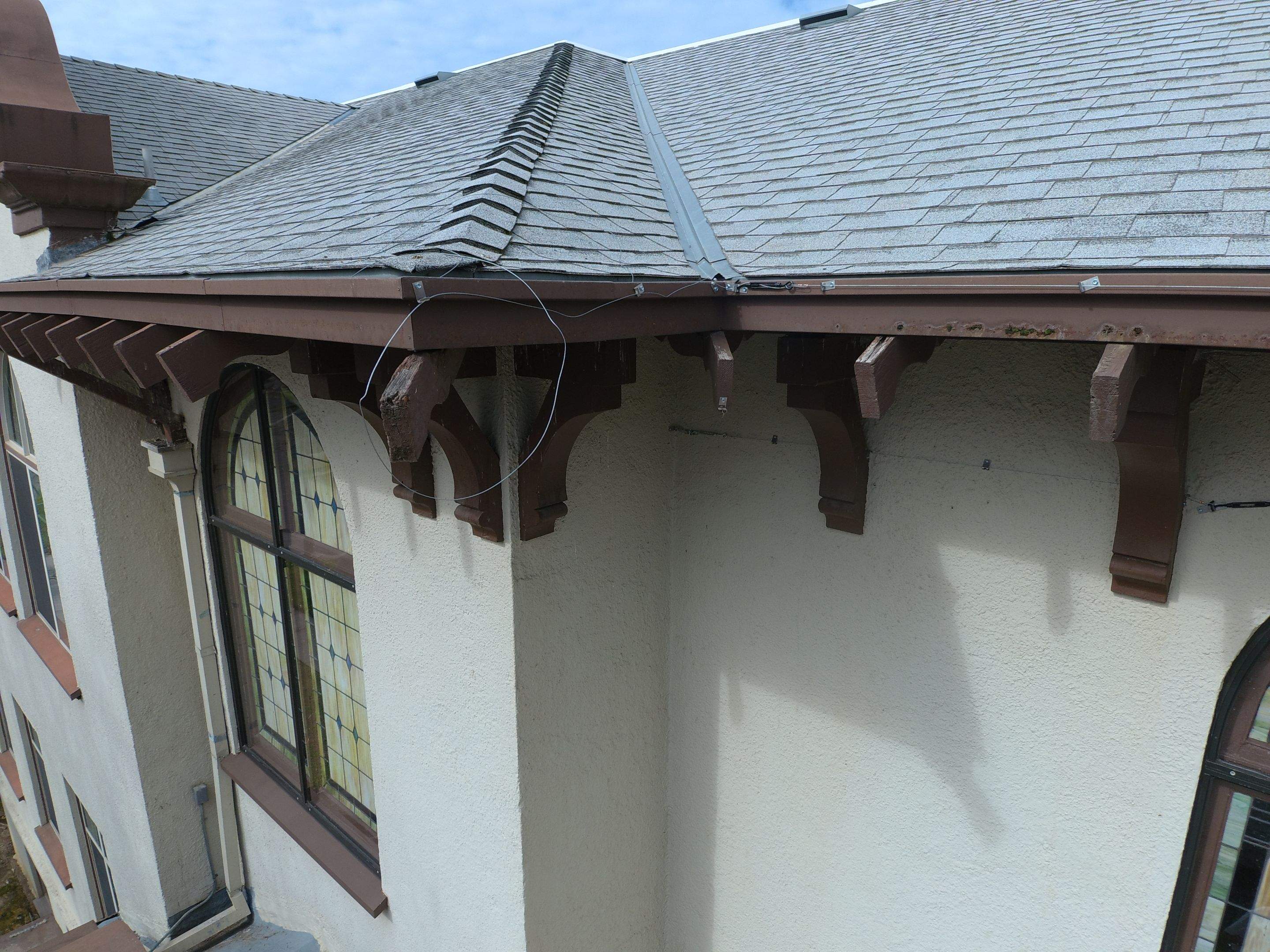  Presbyterian Church repairs to entrance architecture by Straight Edge Roofing Inc