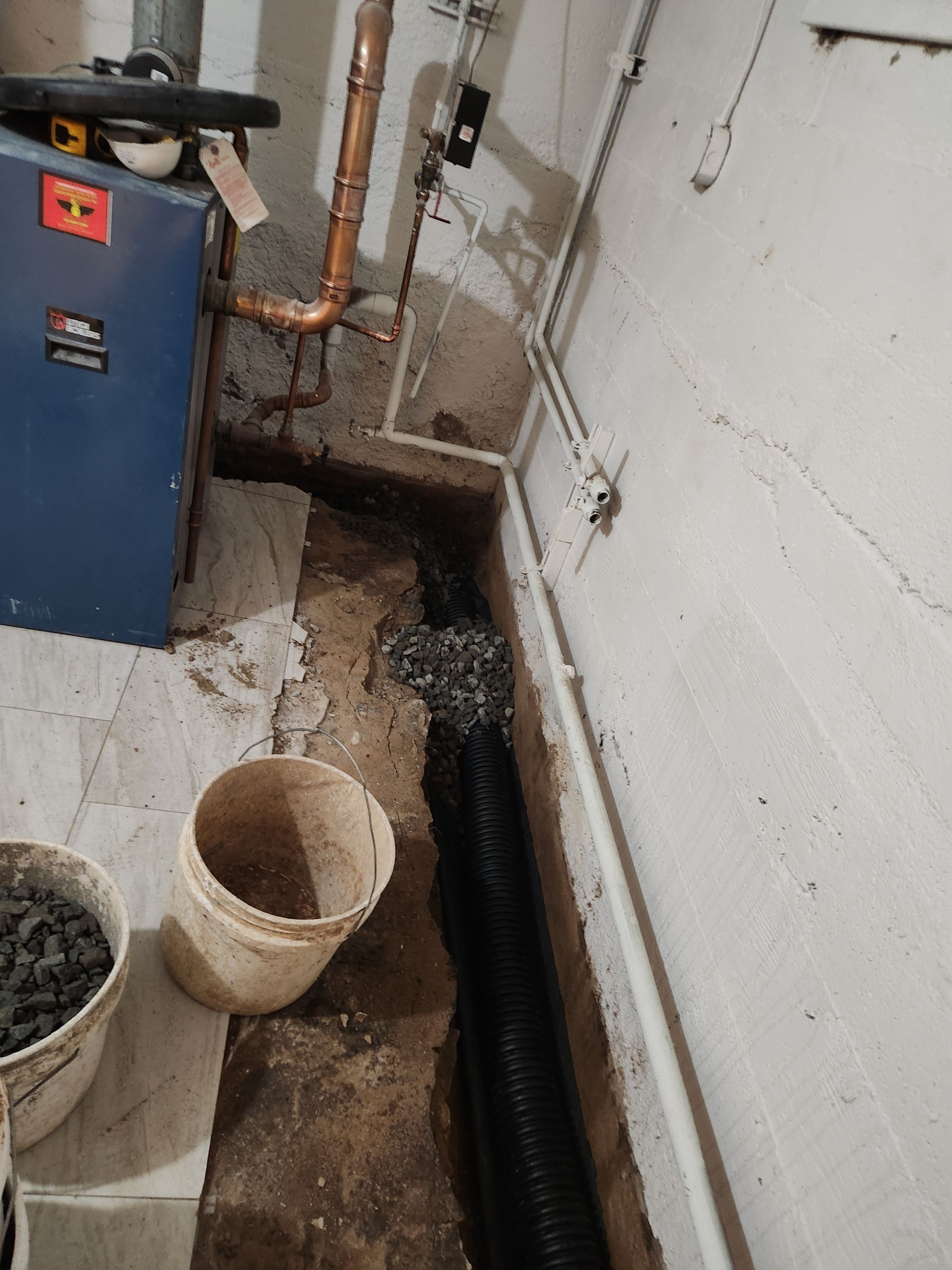 Interior French Drain Newton NJ by Pure Service Pro, LLC 