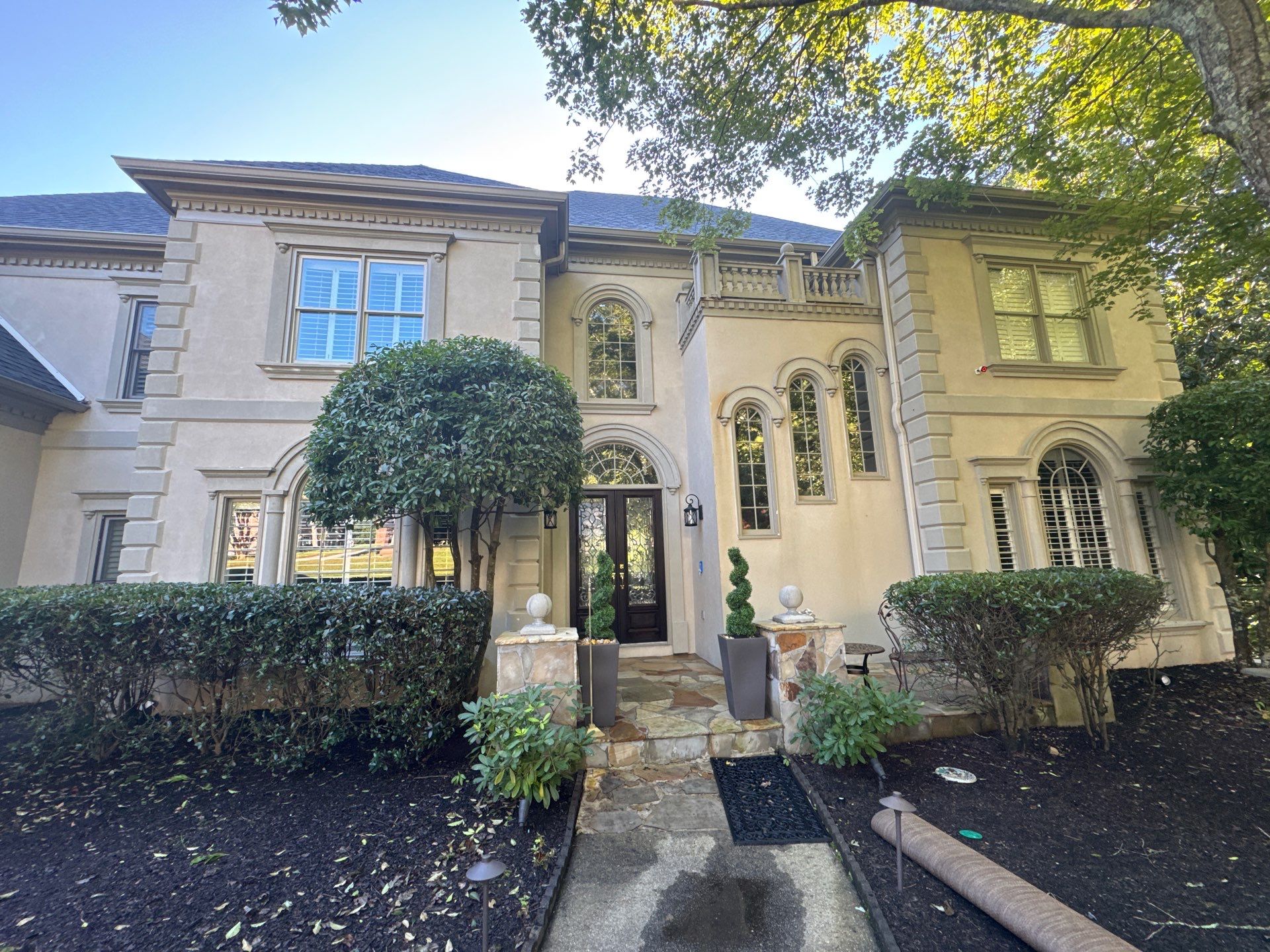 Full Exterior Stucco Painting and Restoration in Roswell Georgia by Swift Home Renovations