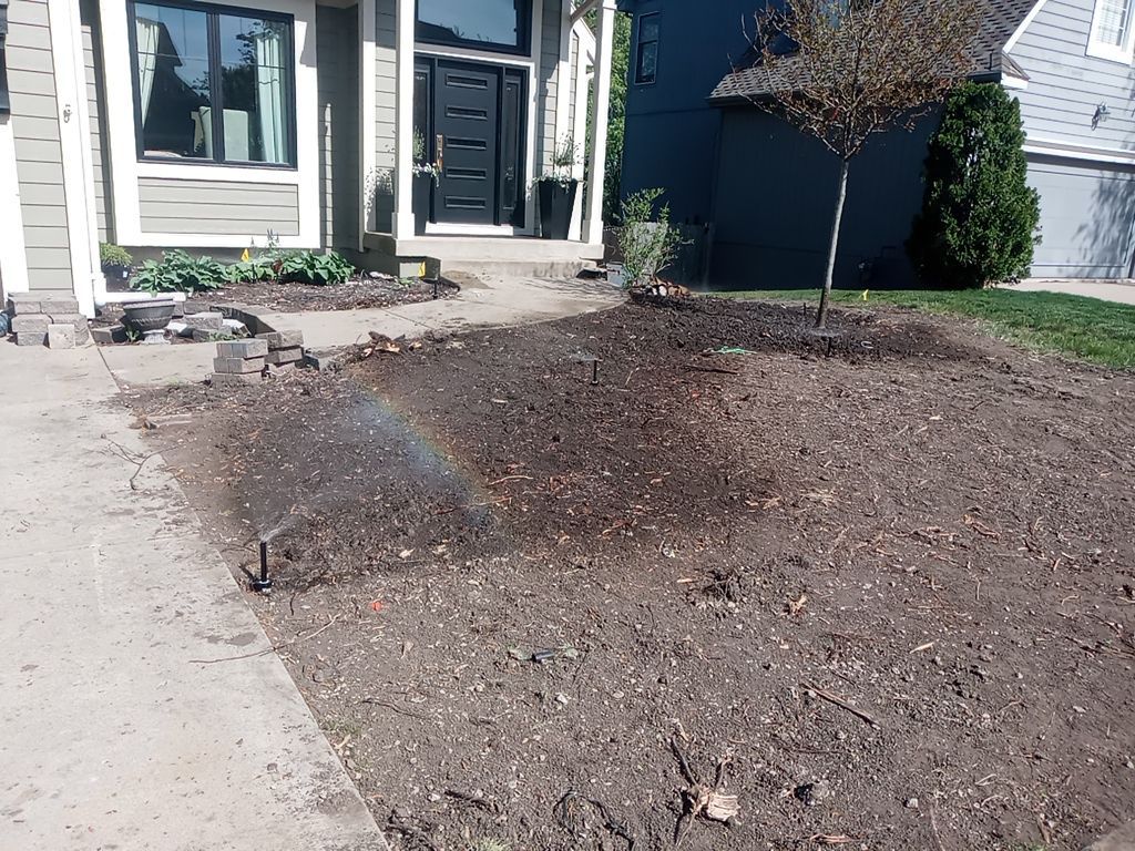 Front Yard Landscape by LAND ESCAPES LLC