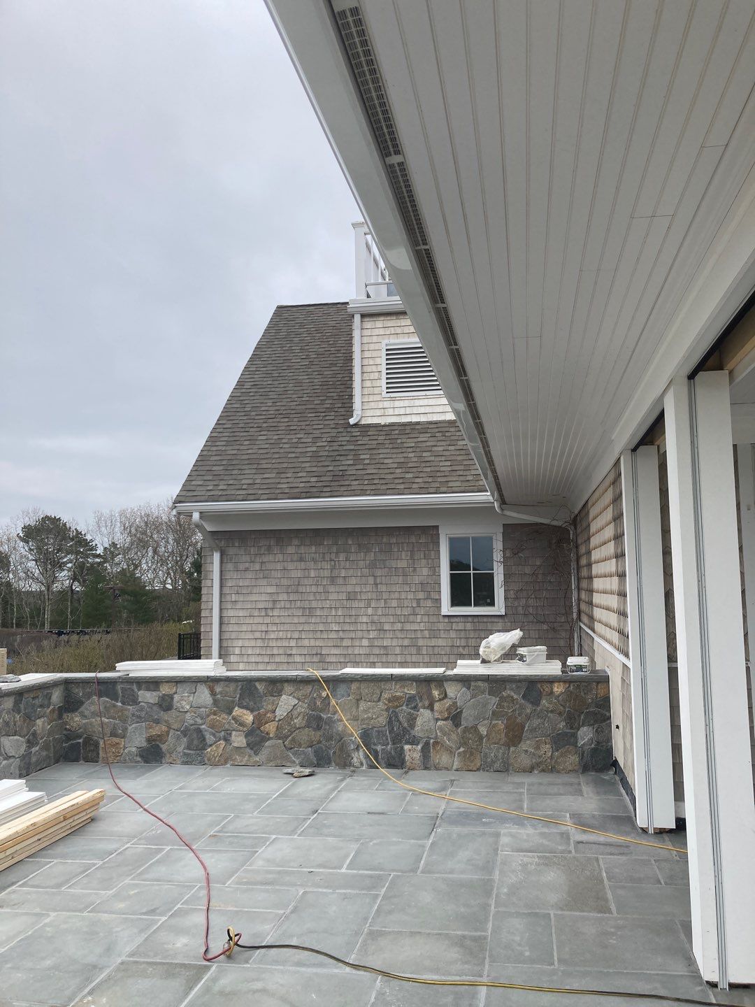 Gutter Installation using 6" K-Style Aluminum Gutter at the Sacconnesset Golf Club by Gutter Pro Enterprises
