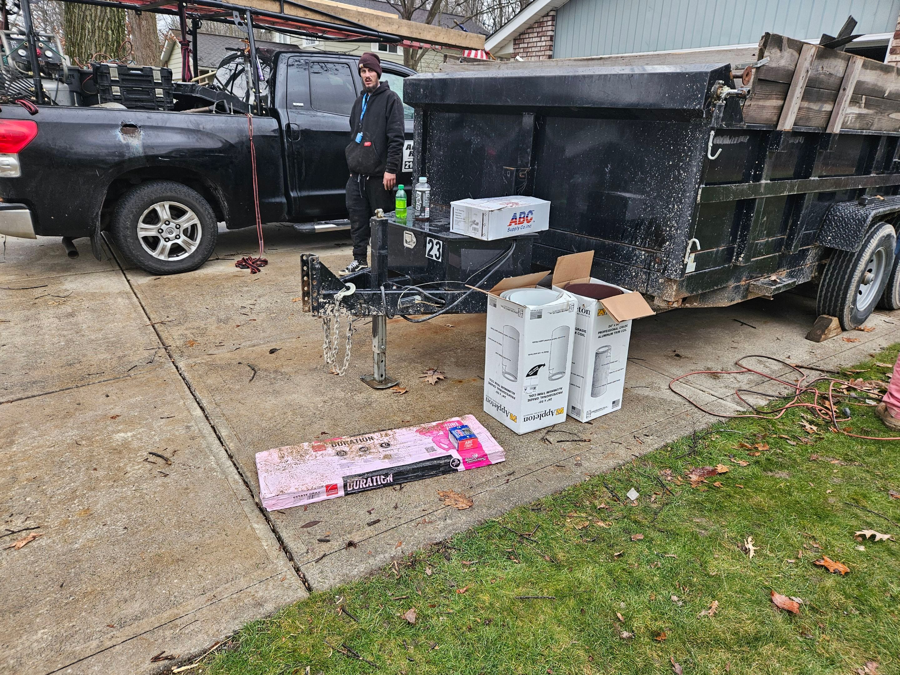Residential Roof Replacement using Owens Corning Onyx Black by Absolute Roofing and Construction