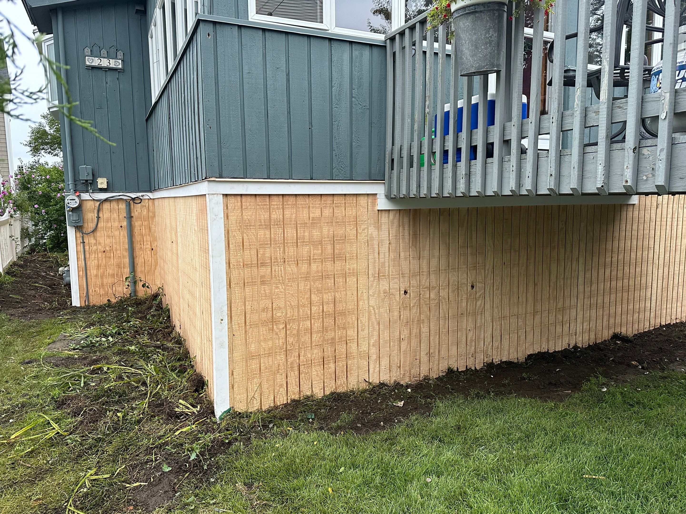 Siding Repair using New wood siding using T1-11 by A Plus Exterior