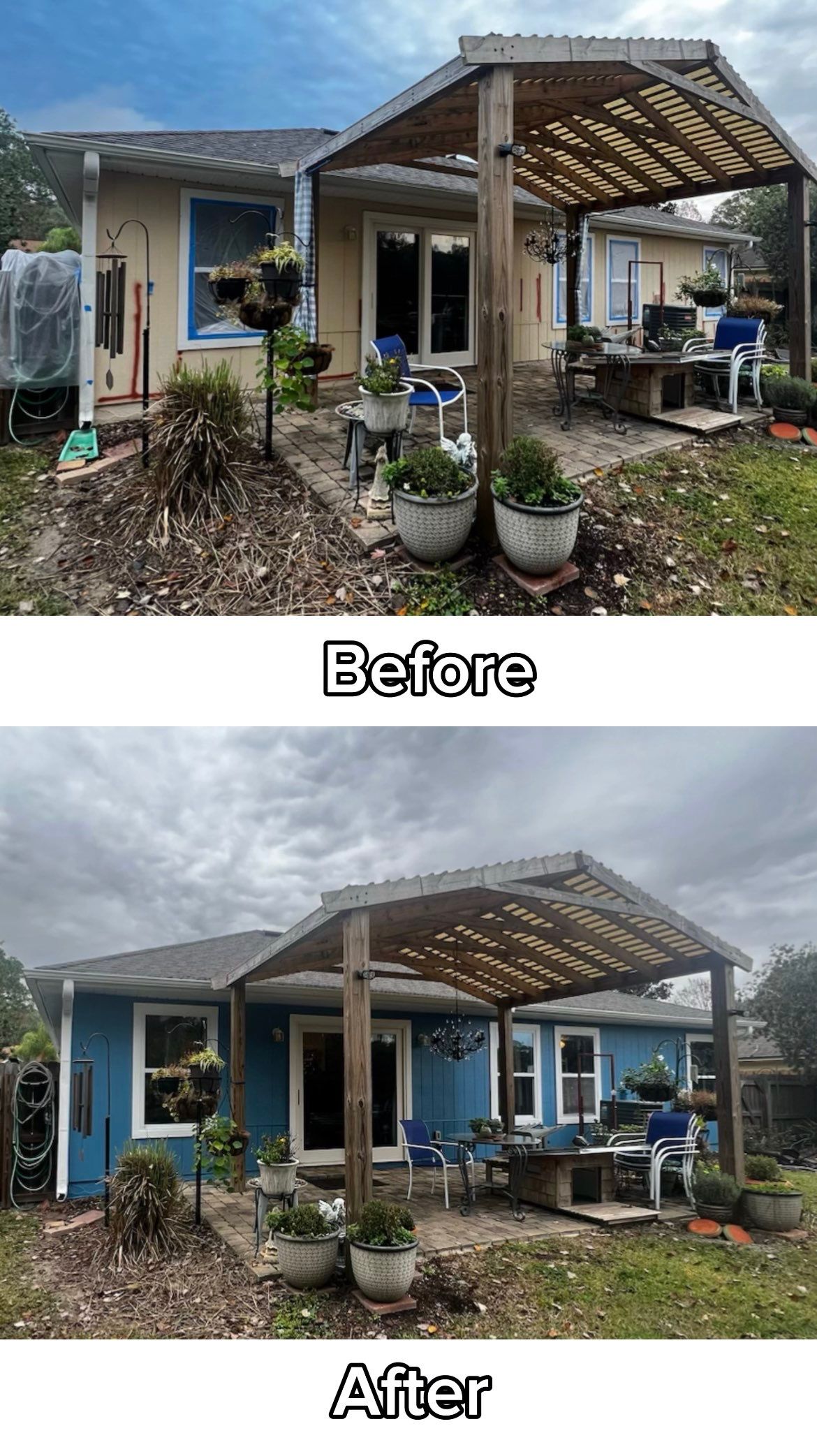 Jacksonville FL 32224 - Before and After Exterior Wood Repairs Project by A New Leaf Painting, LLC