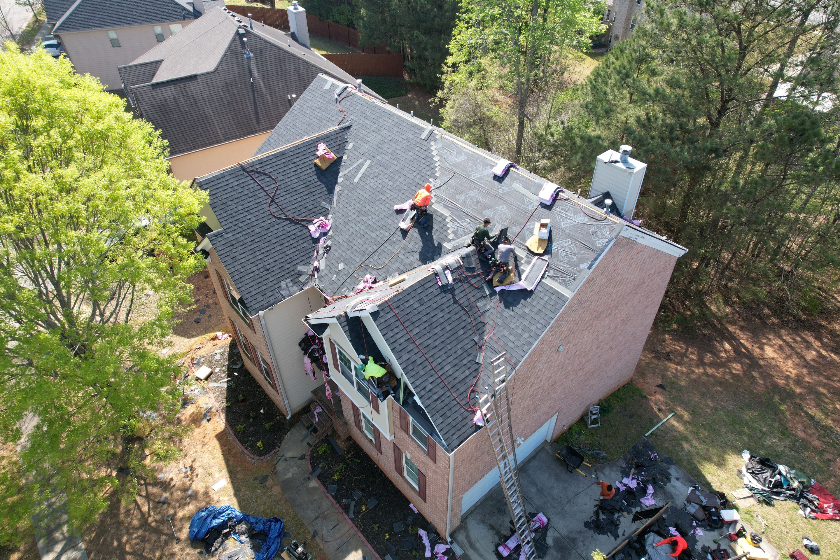 Residential Roofing Installation using Owens Corning Onyx Black by Inspector Roofing and Restoration