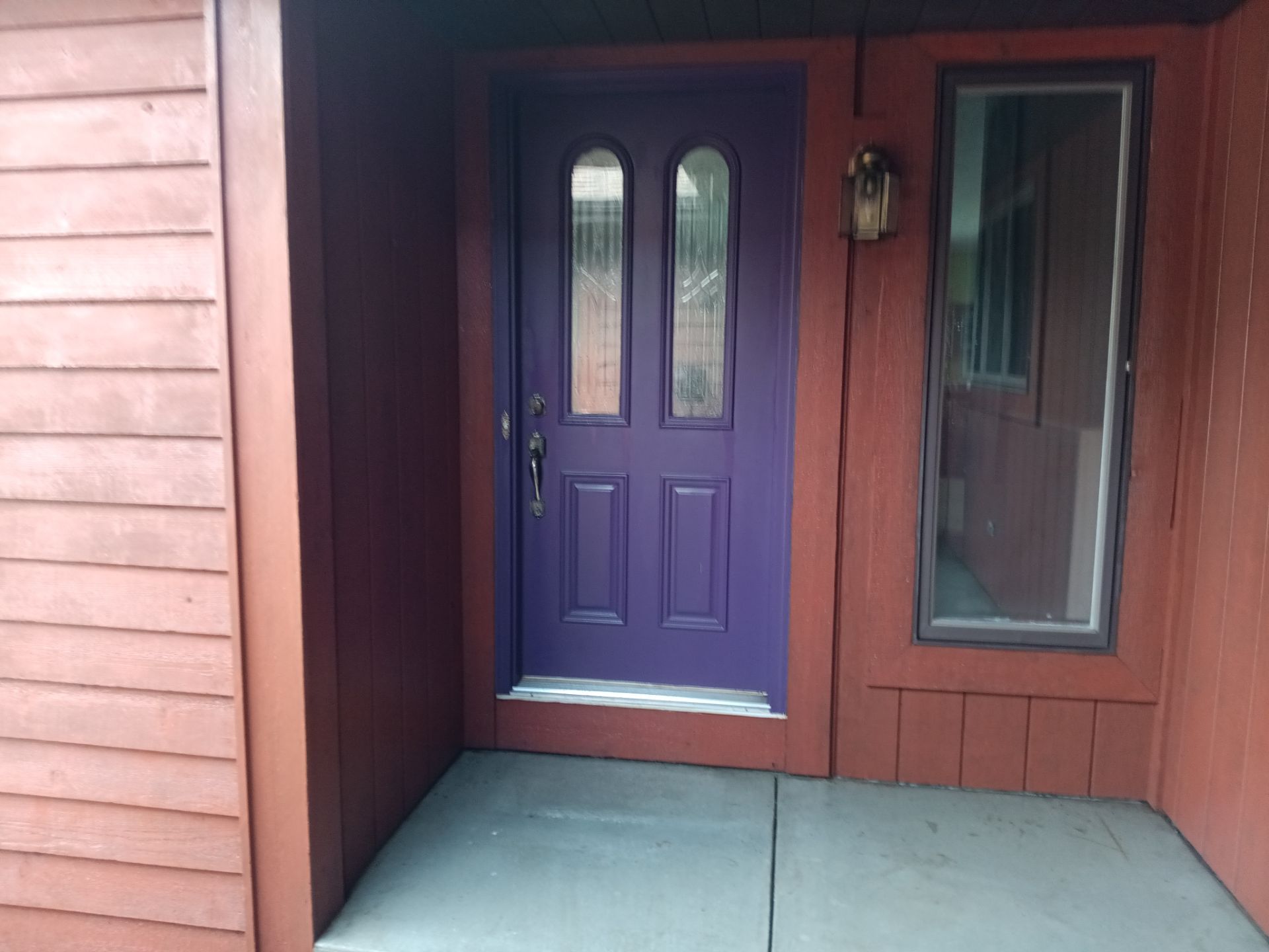 Front of home and garage staining by Gordon Painting