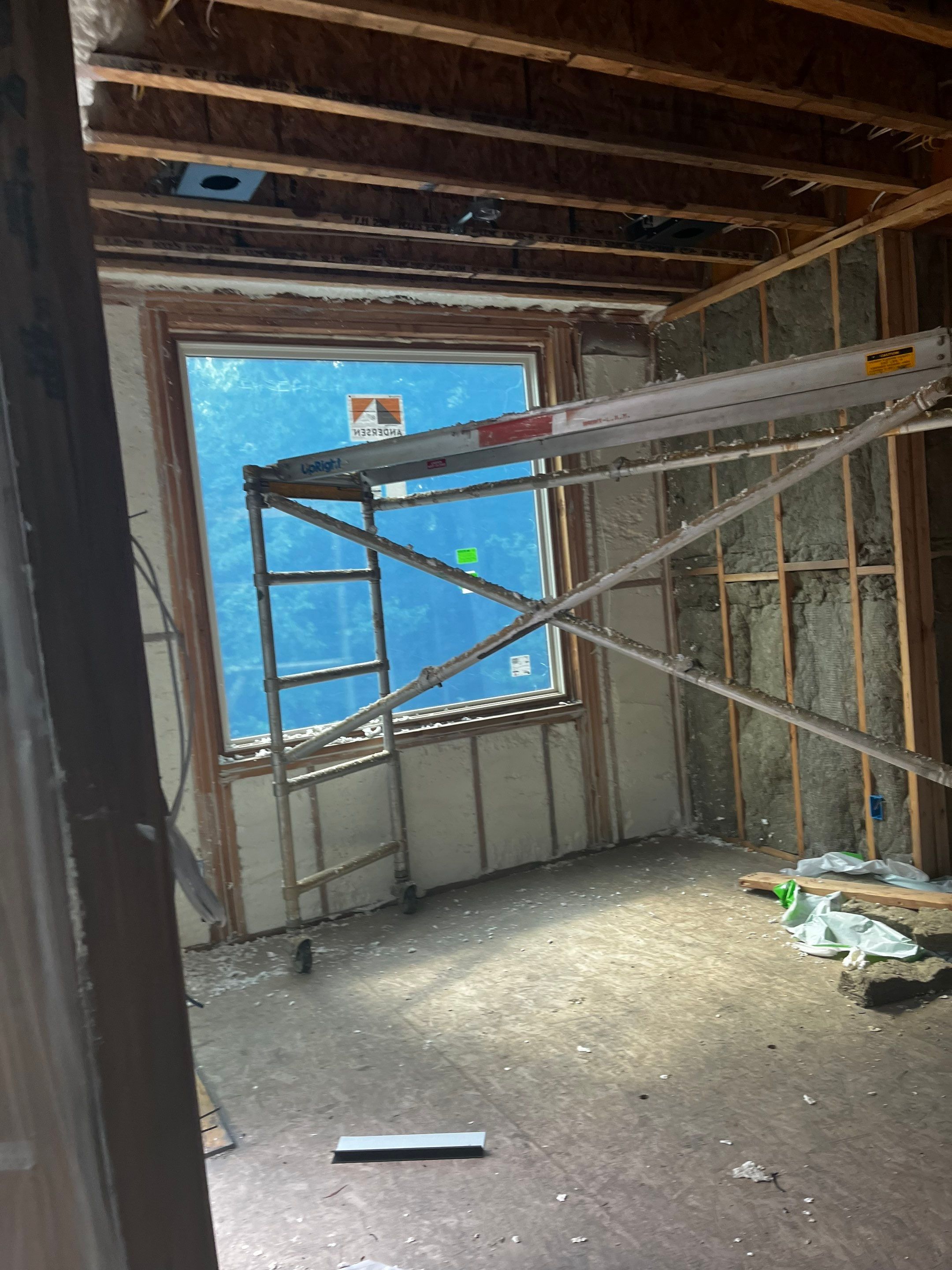 New Home Construction using open cell spray foam by NYS Foam & Energy