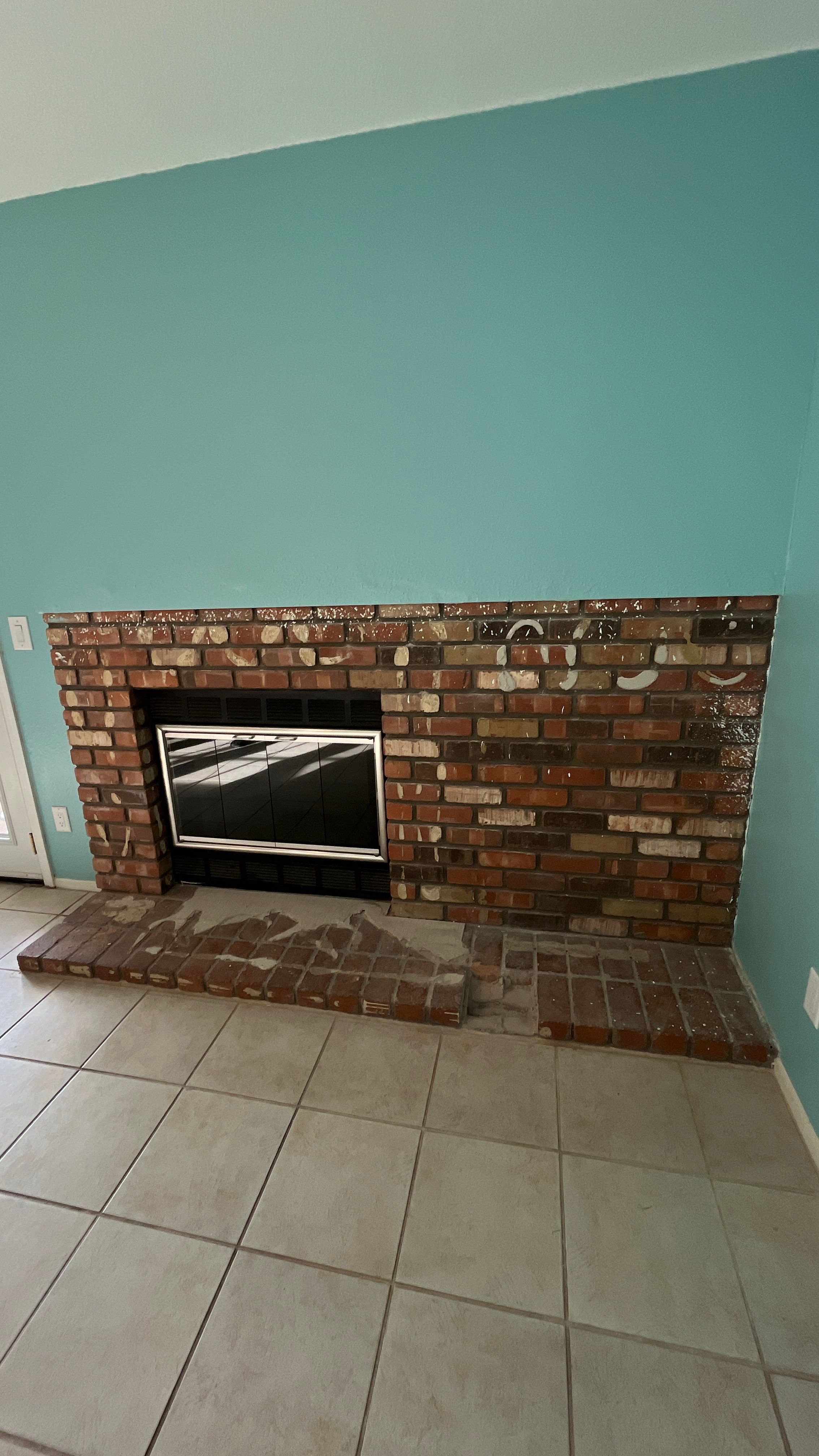 Fireplace using Tile by Footprints Floors of Chandler 