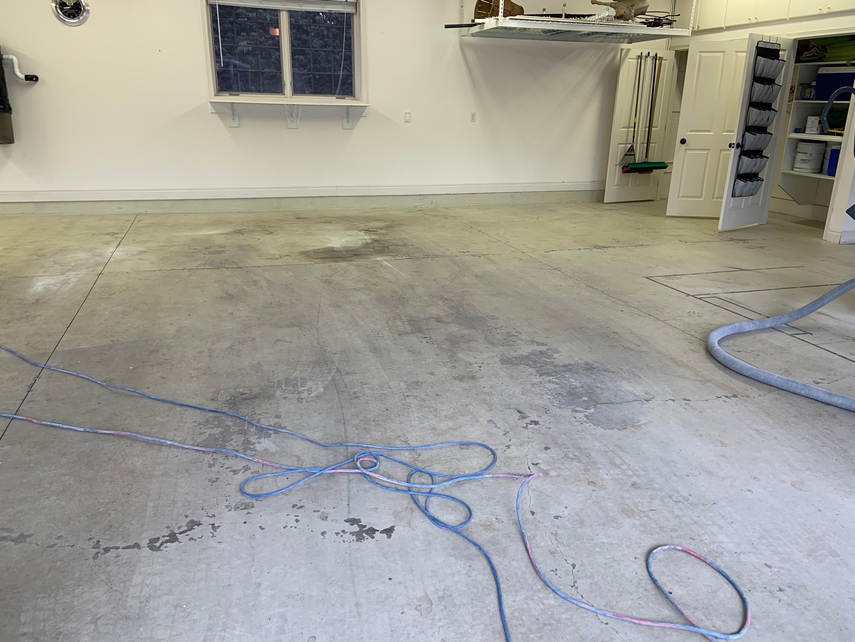 Garage Transformation using Driftwood Colorway by Croc Coatings, LLC