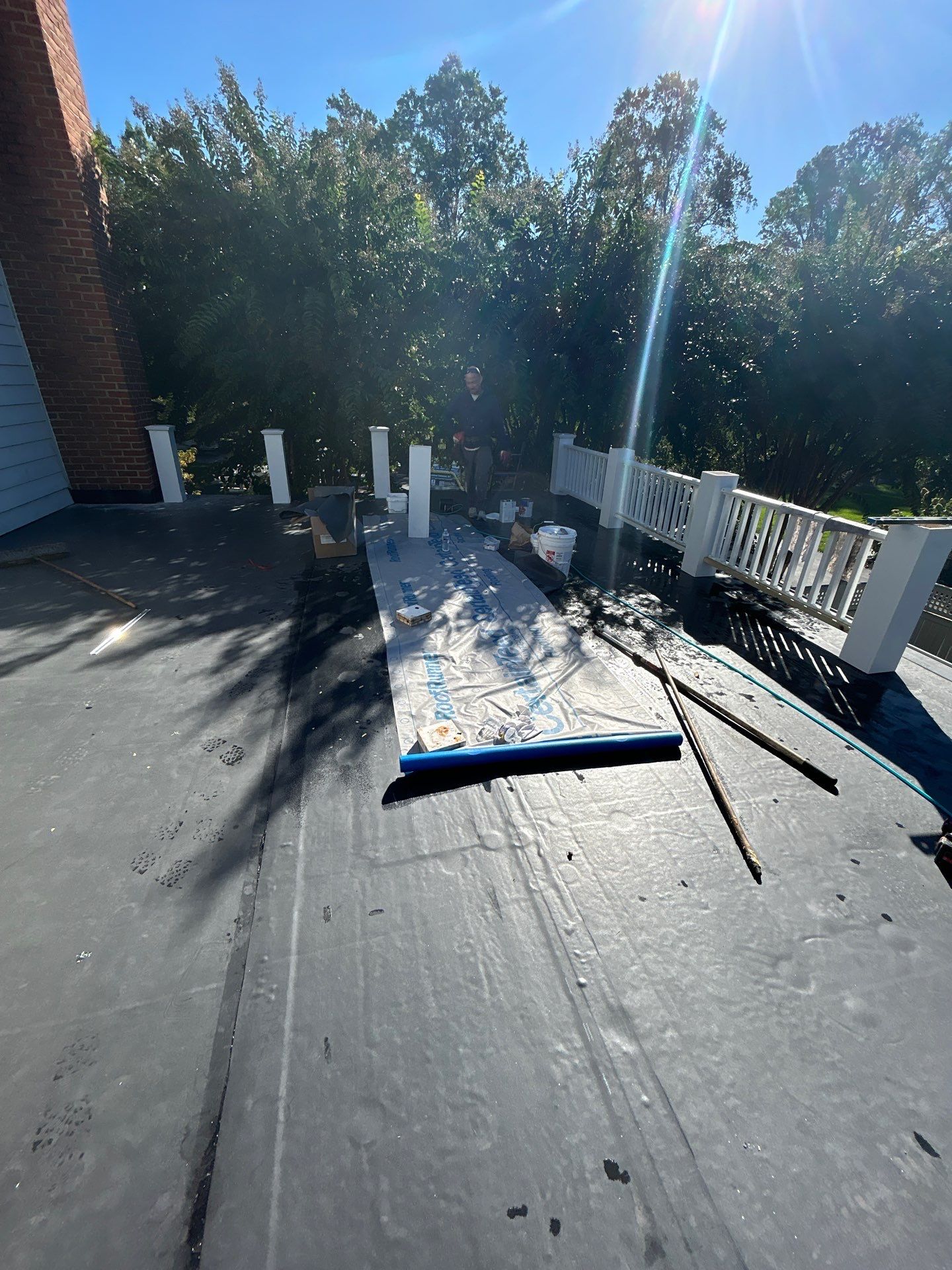 McLean - Residential Flat Roof Replacement with Carlisle Syntec EPDM by RM Banning, Inc.